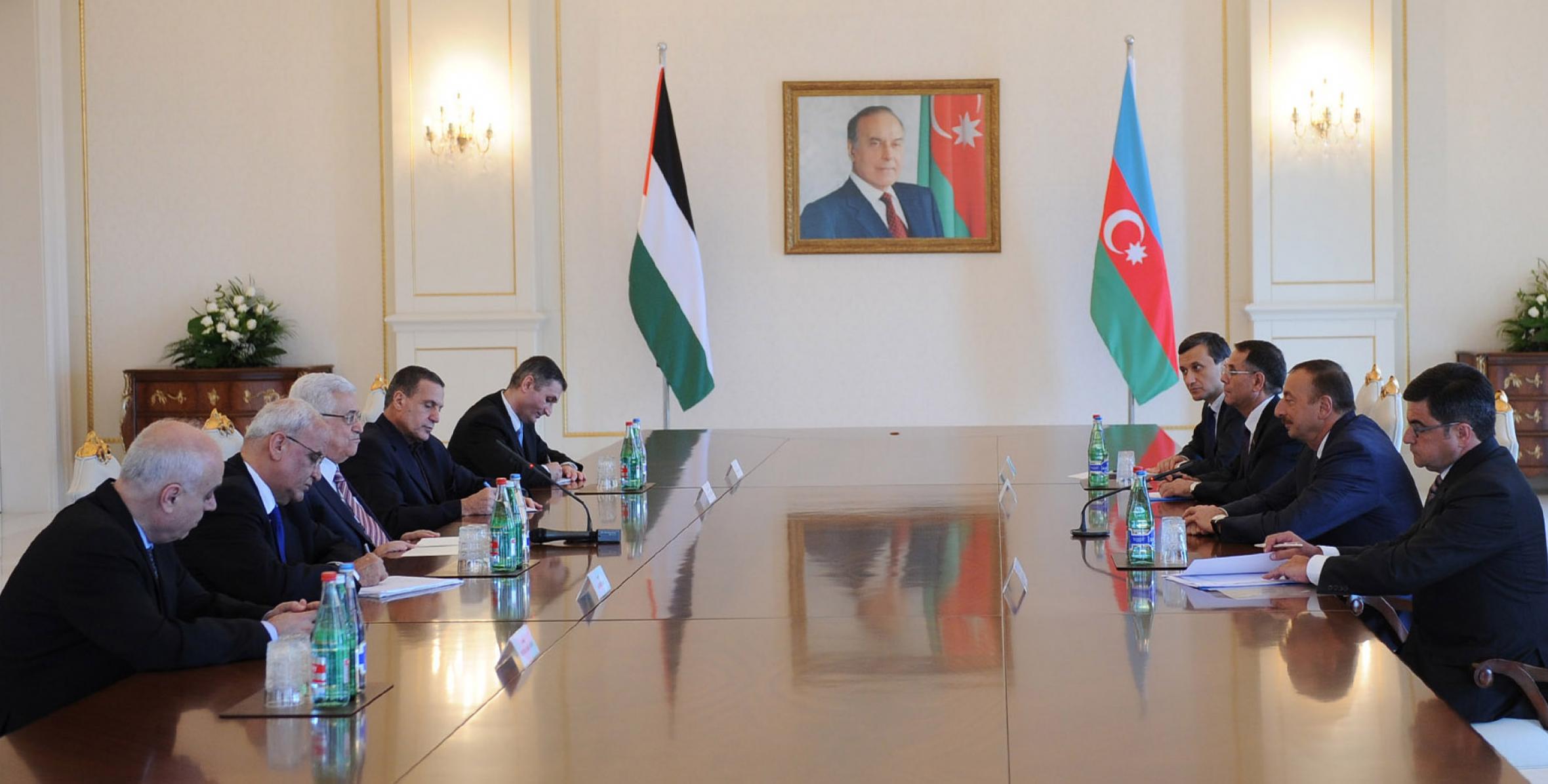 Ilham Aliyev and Mahmoud Abbas held talks in an expanded format with the participation of delegations