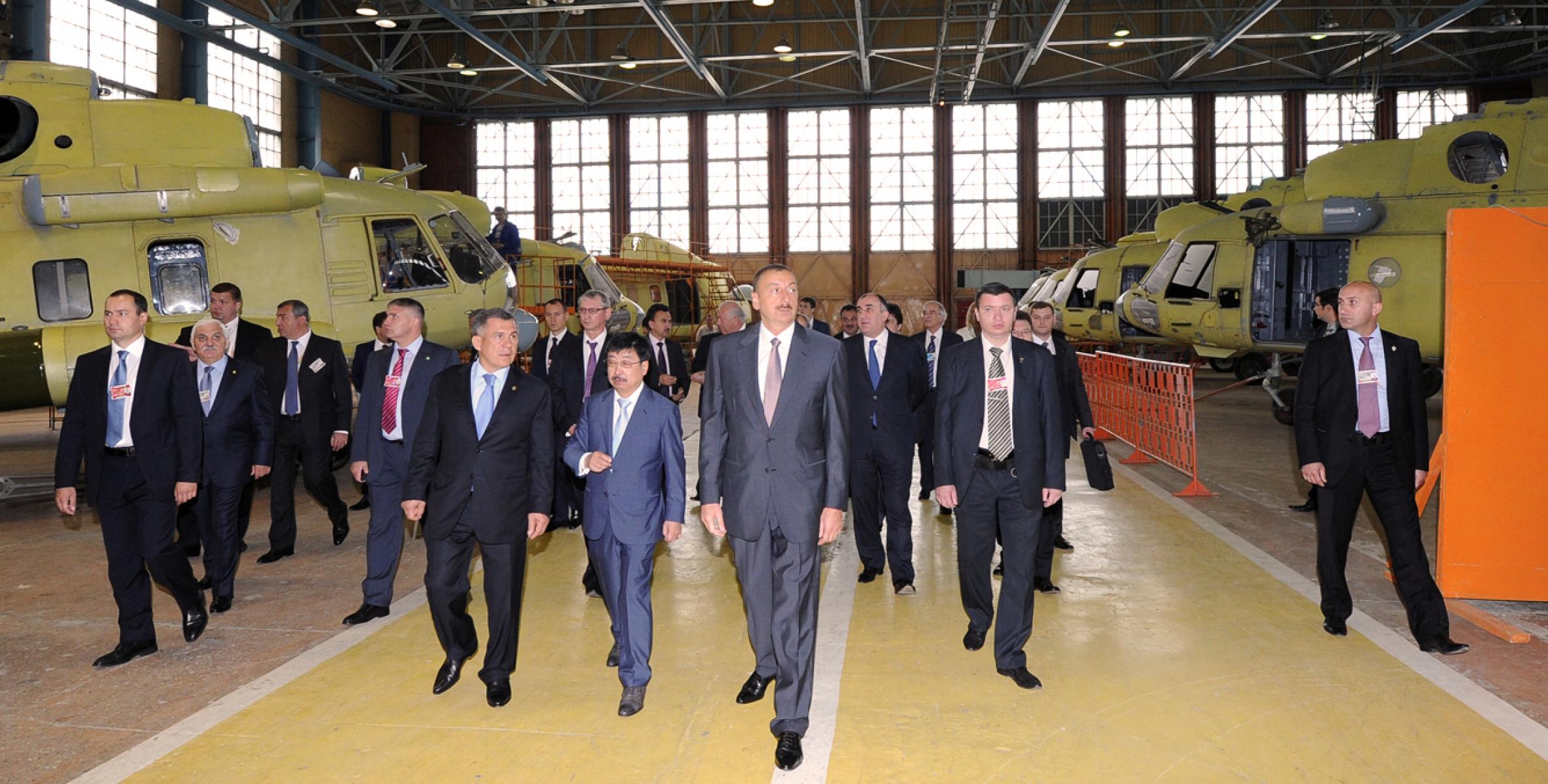 Ilham Aliyev reviewed the Kazan Helicopter Plant Open Joint-Stock Company