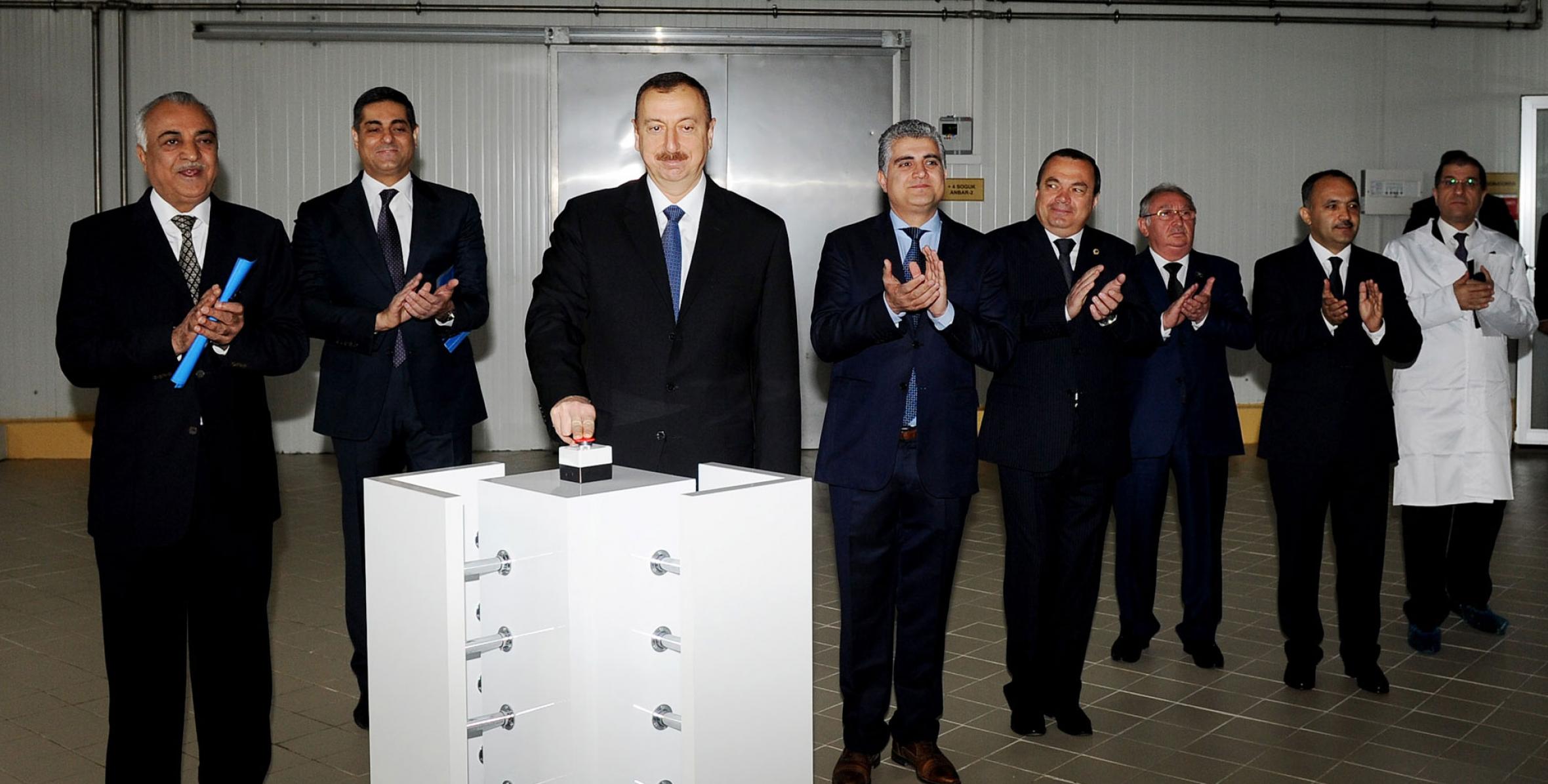 Ильхам Алиев принял участие в открытии Газахского консервного завода ООО «Азерсун-Холдинг»