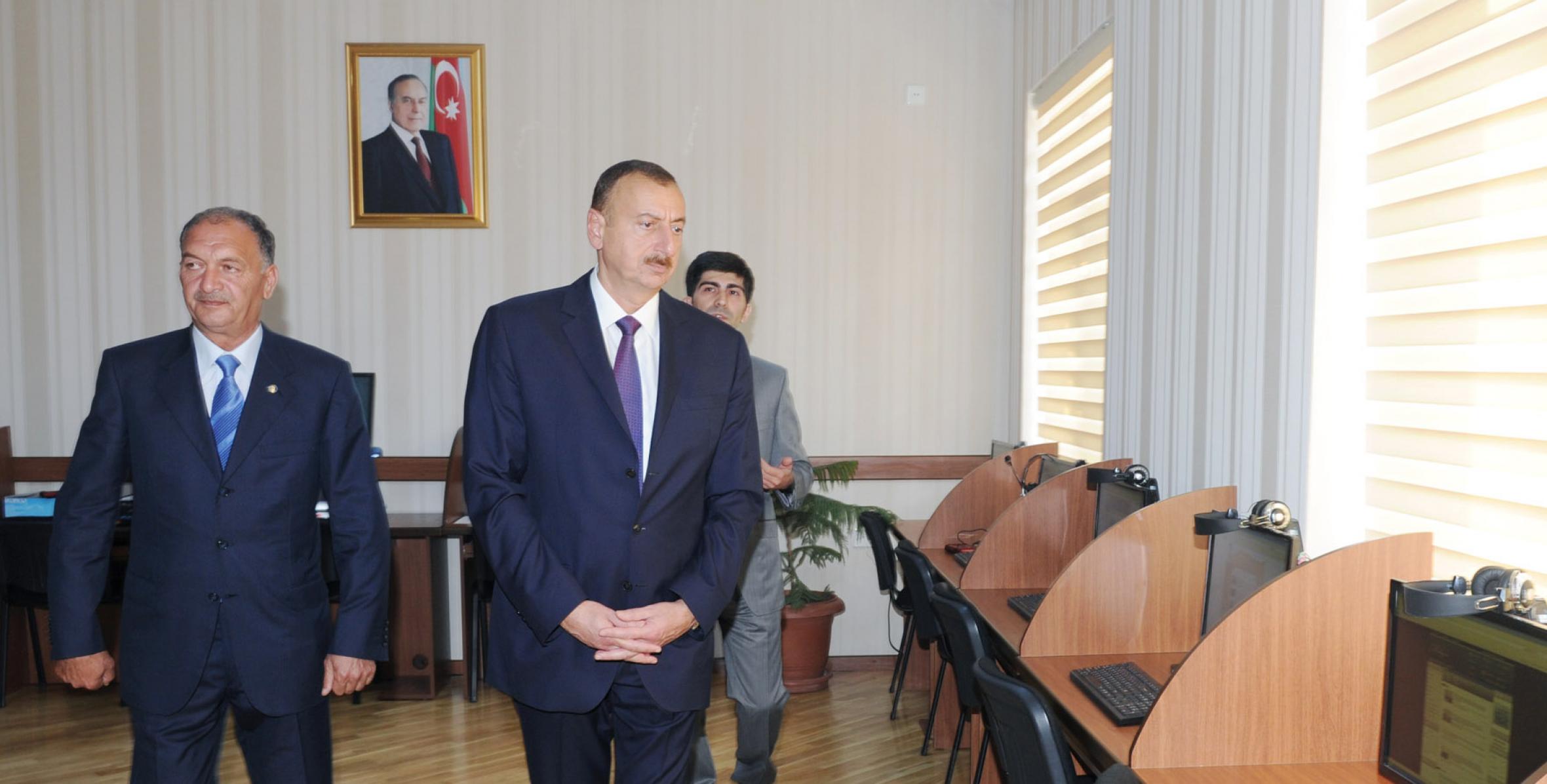 Ilham Aliyev attended the opening of a regional information center