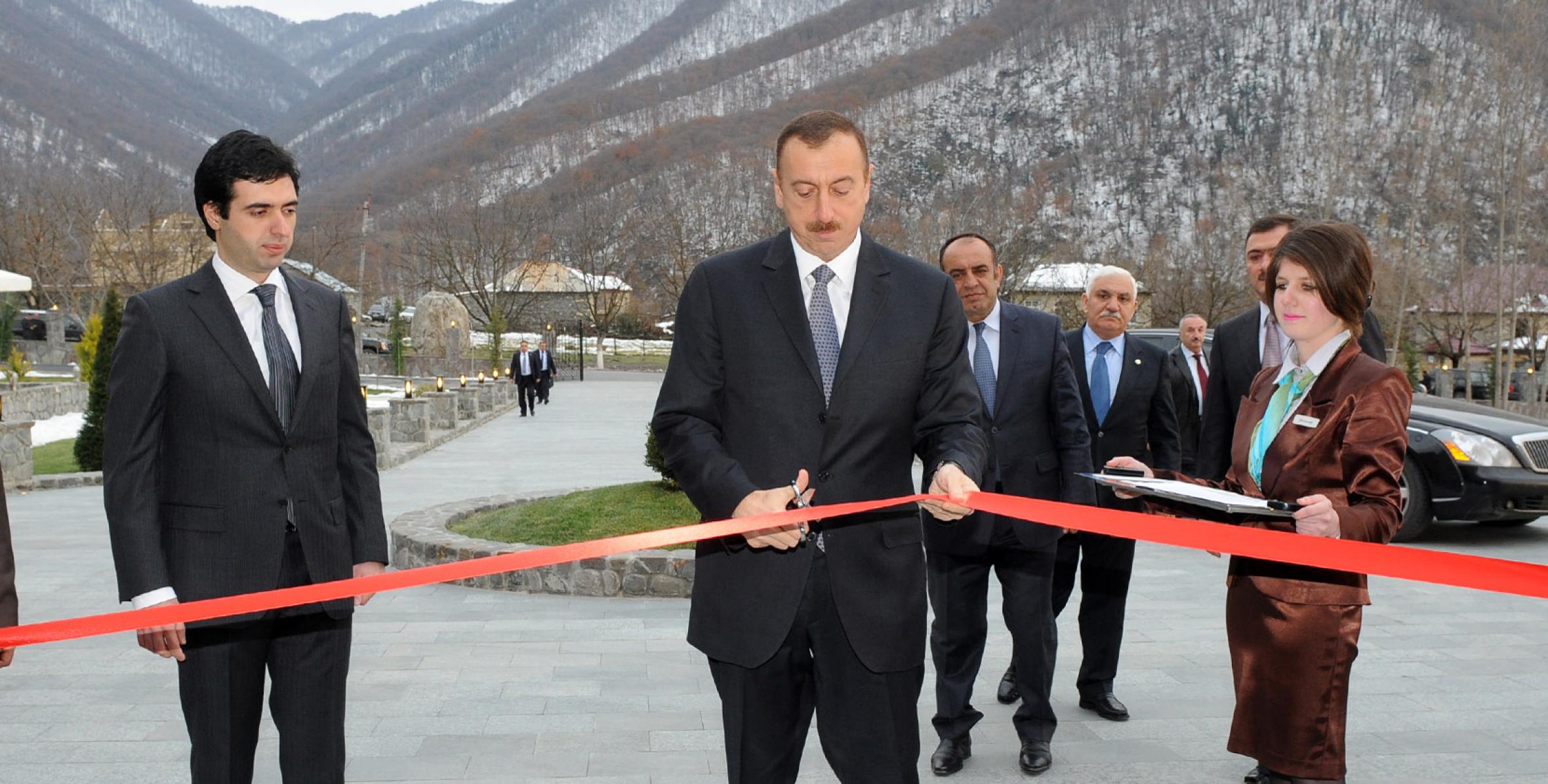 Ilham Aliyev attended the opening of the El Resort hotel in Gakh
