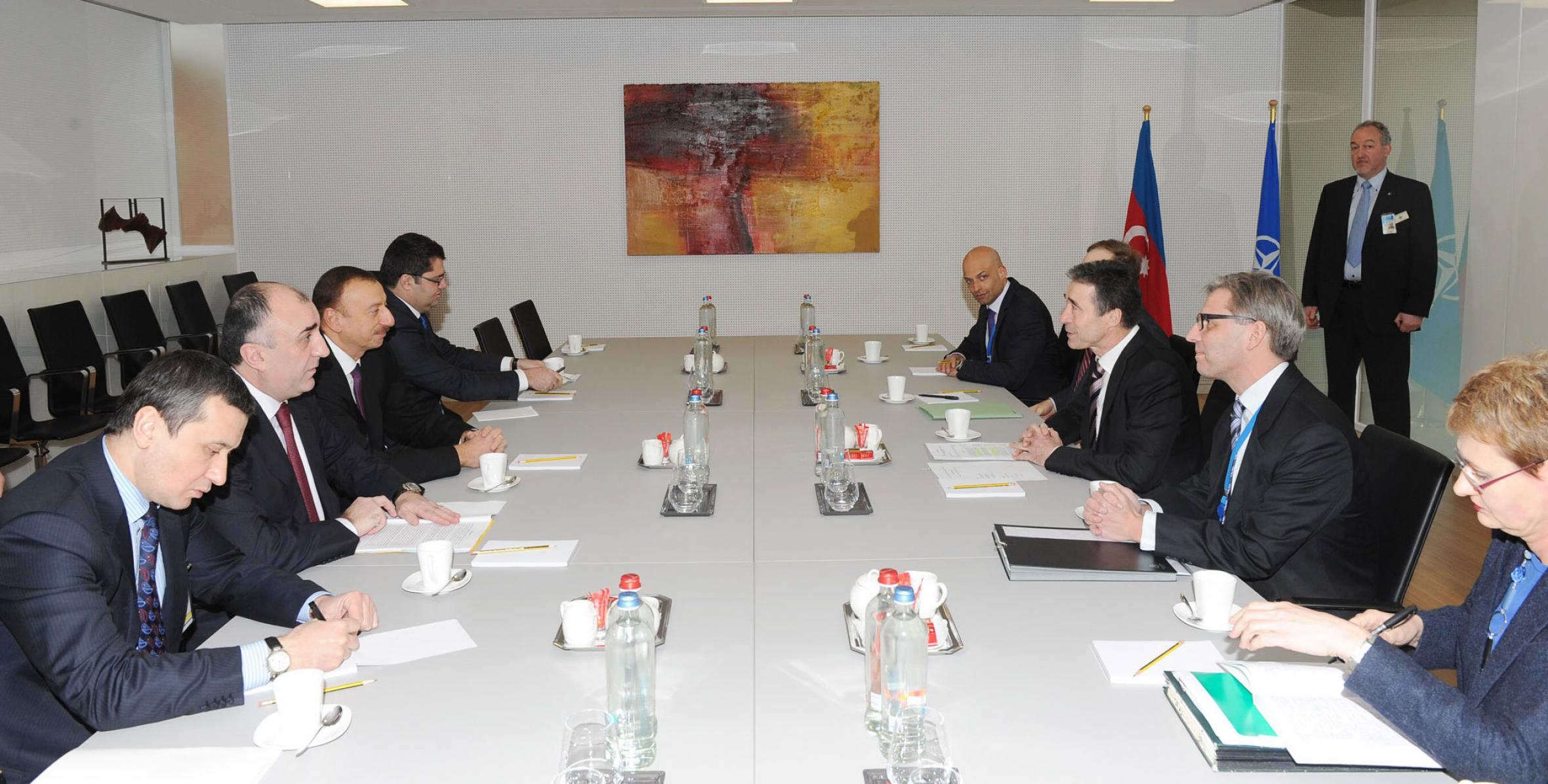 Ilham Aliyev met with NATO Secretary General Anders Fogh Rasmussen in Brussels