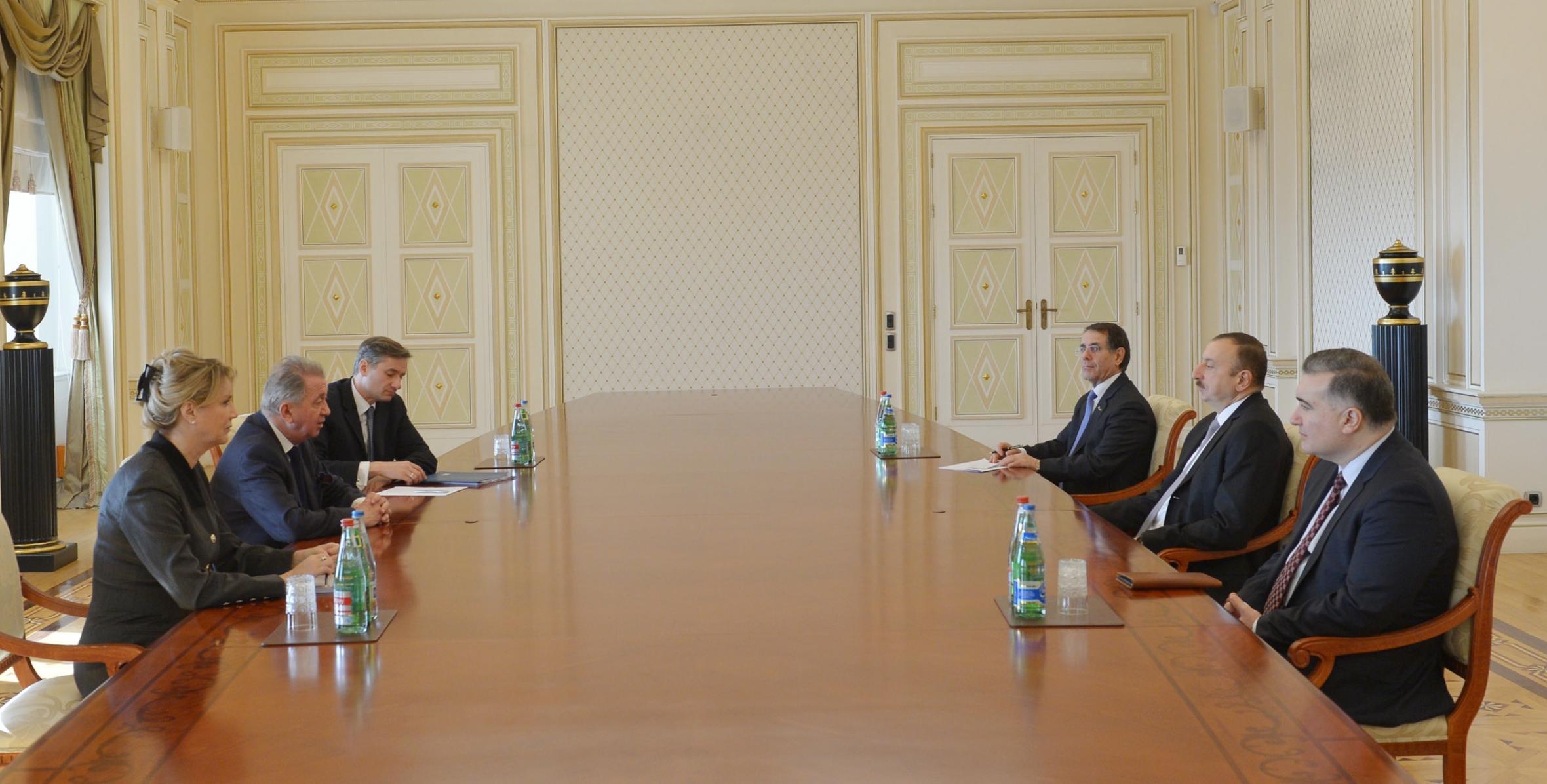 Ilham Aliyev received a delegation led by the President of the International Peace Institute