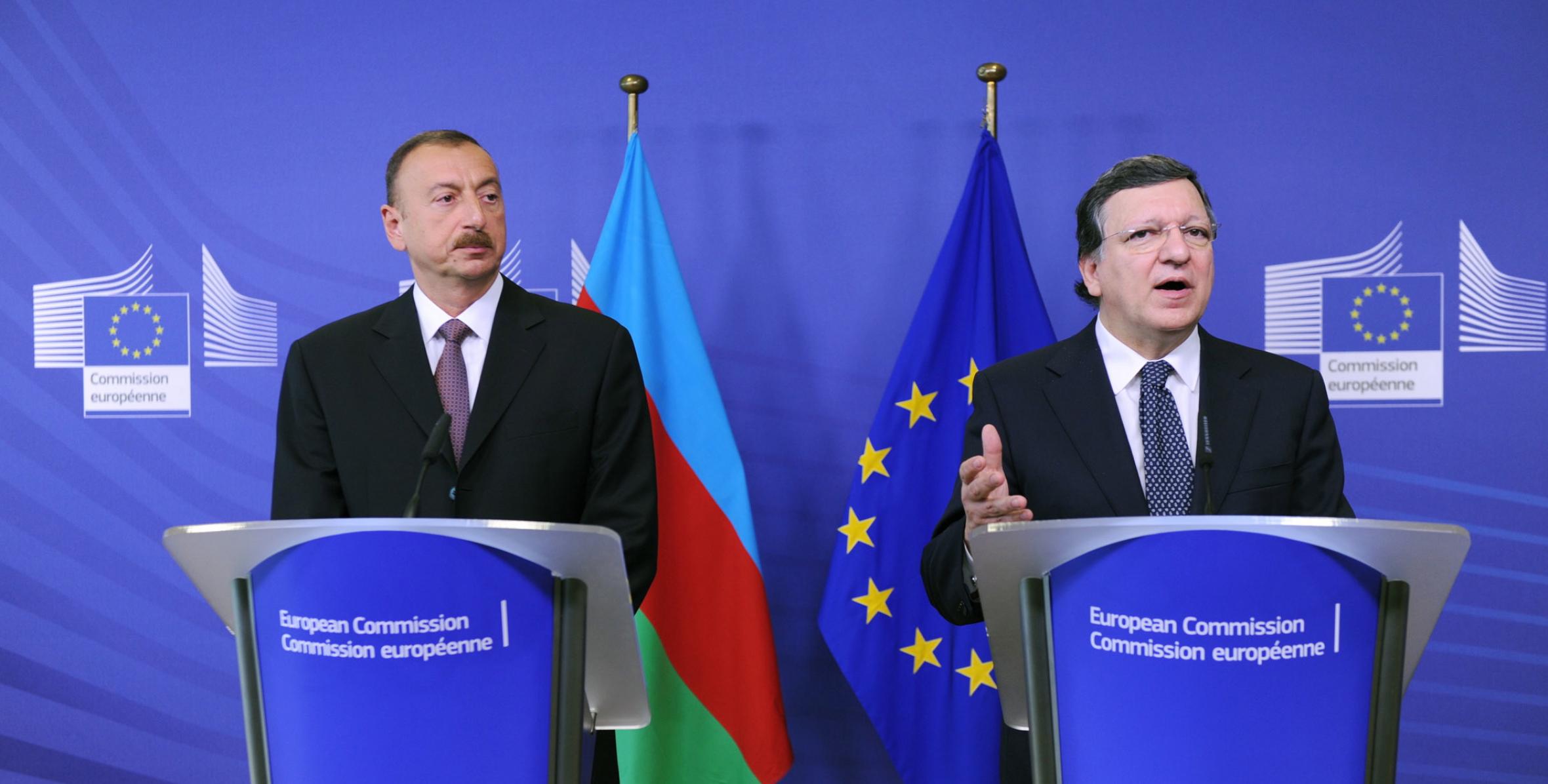 Ilham Aliyev and European Commission President Jose Manuel Barroso held a joint press conference