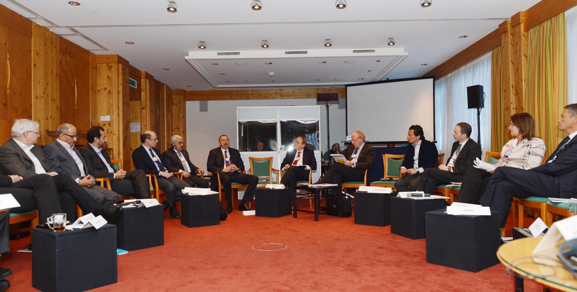 Ilham Aliyev attended a session called a “Meeting of Oil and Gas Executives” of the World Economic Forum in Davos