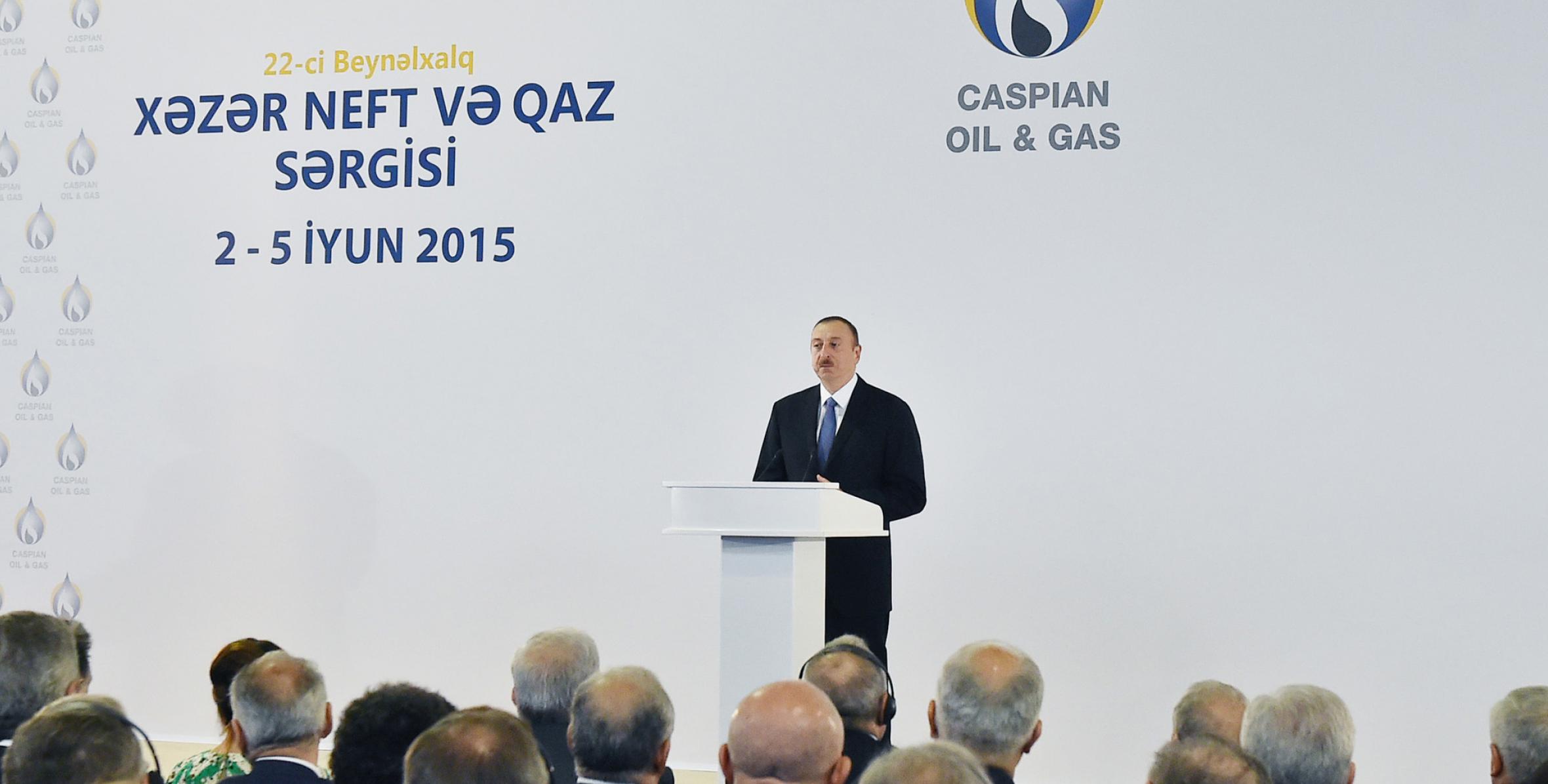 Speech by Ilham Aliyev at the opening of the Caspian Oil & Gas 2015 exhibition
