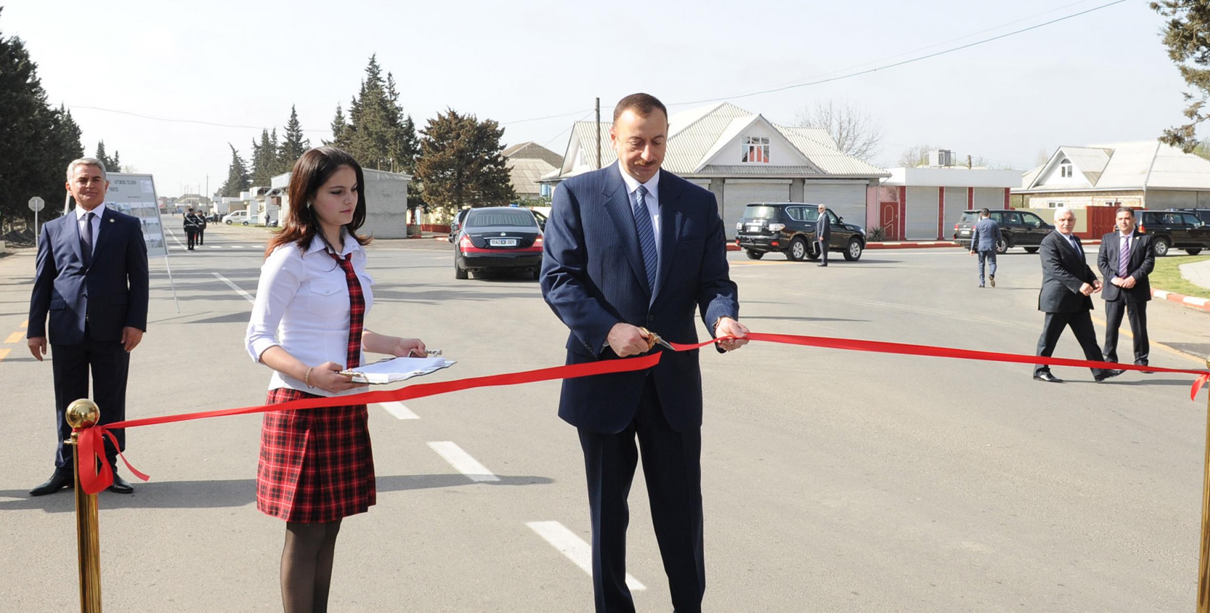 Ильхам Алиев принял участие в открытии реконструированной автомобильной дороги Астара-Бала Шахагадж