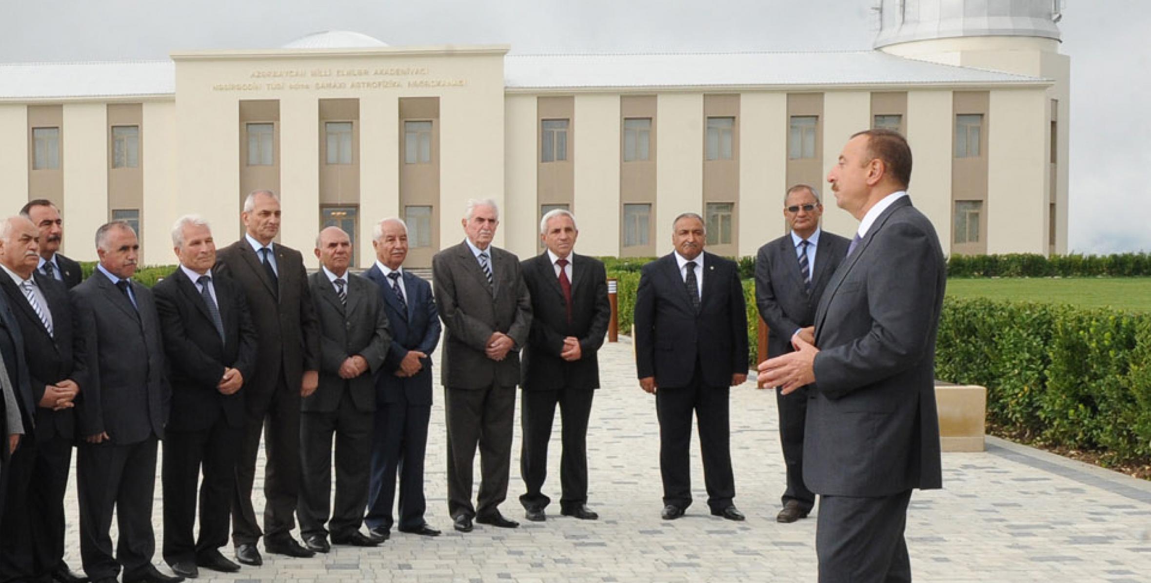 Speech by Ilham Aliyev at the meeting with personnel of Shamakhi Astrophysical Observatory