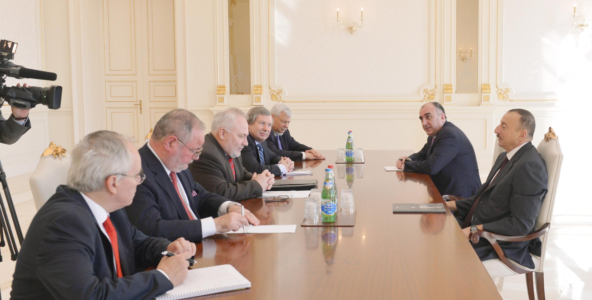 Ilham Aliyev received co-chairs of the OSCE Minsk Group
