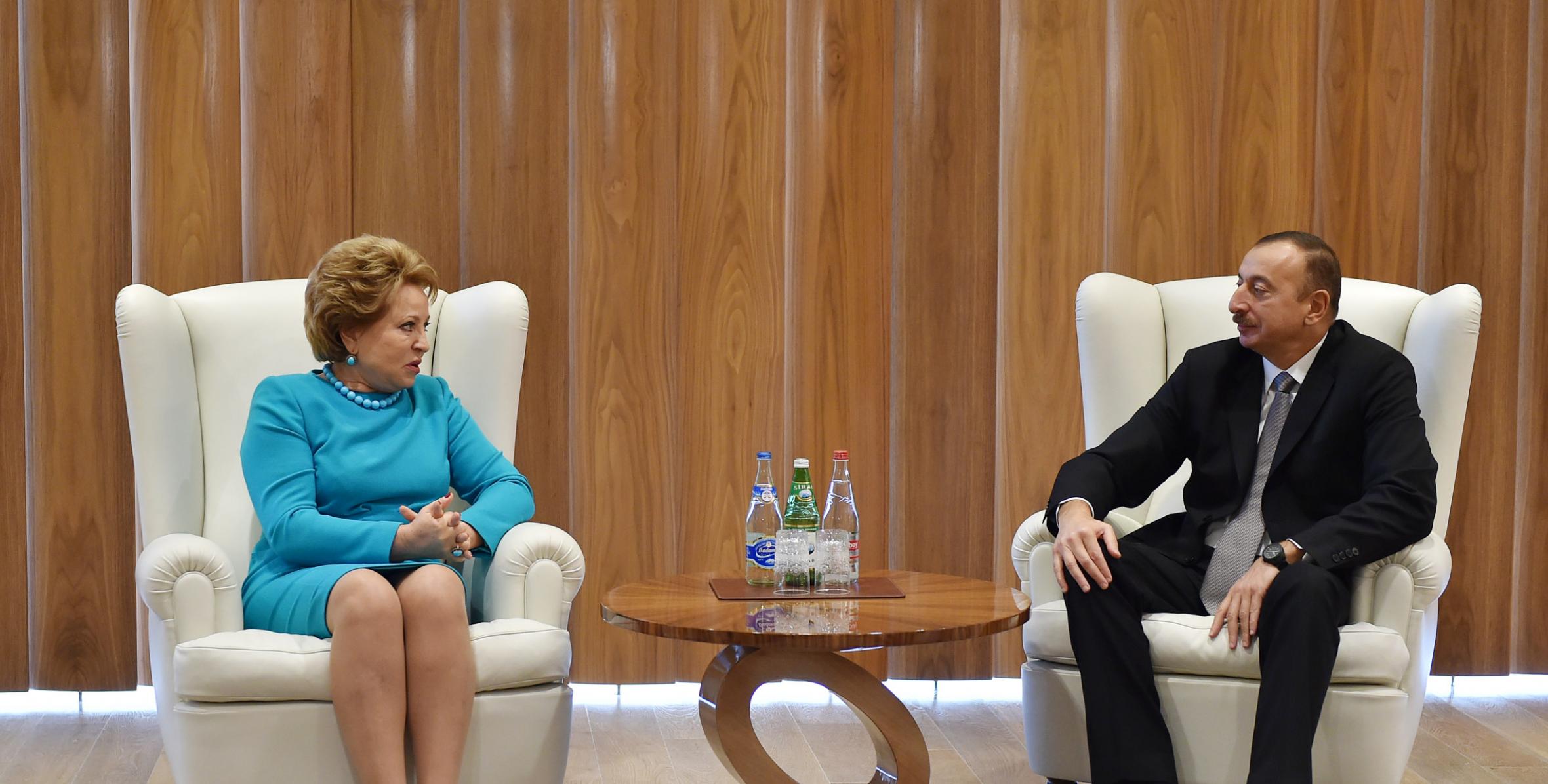 Ilham Aliyev received Chairperson of the Federation Council of the Federal Assembly of the Russian Federation Valentina Matviyenko