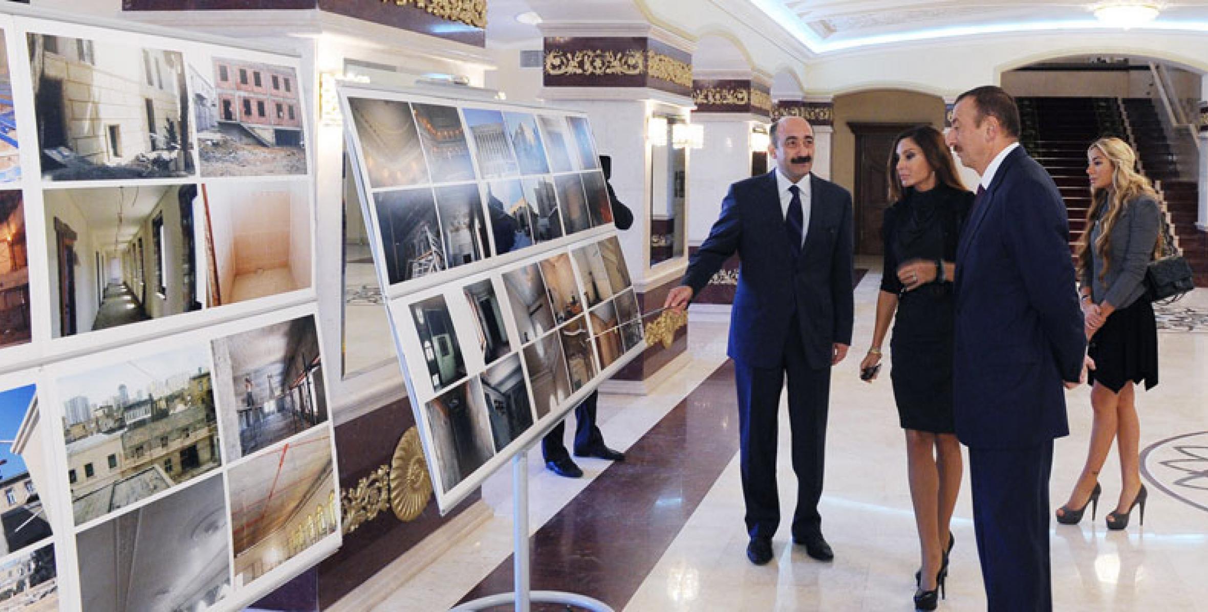 Ilham Aliyev attended the opening of the national drama theater