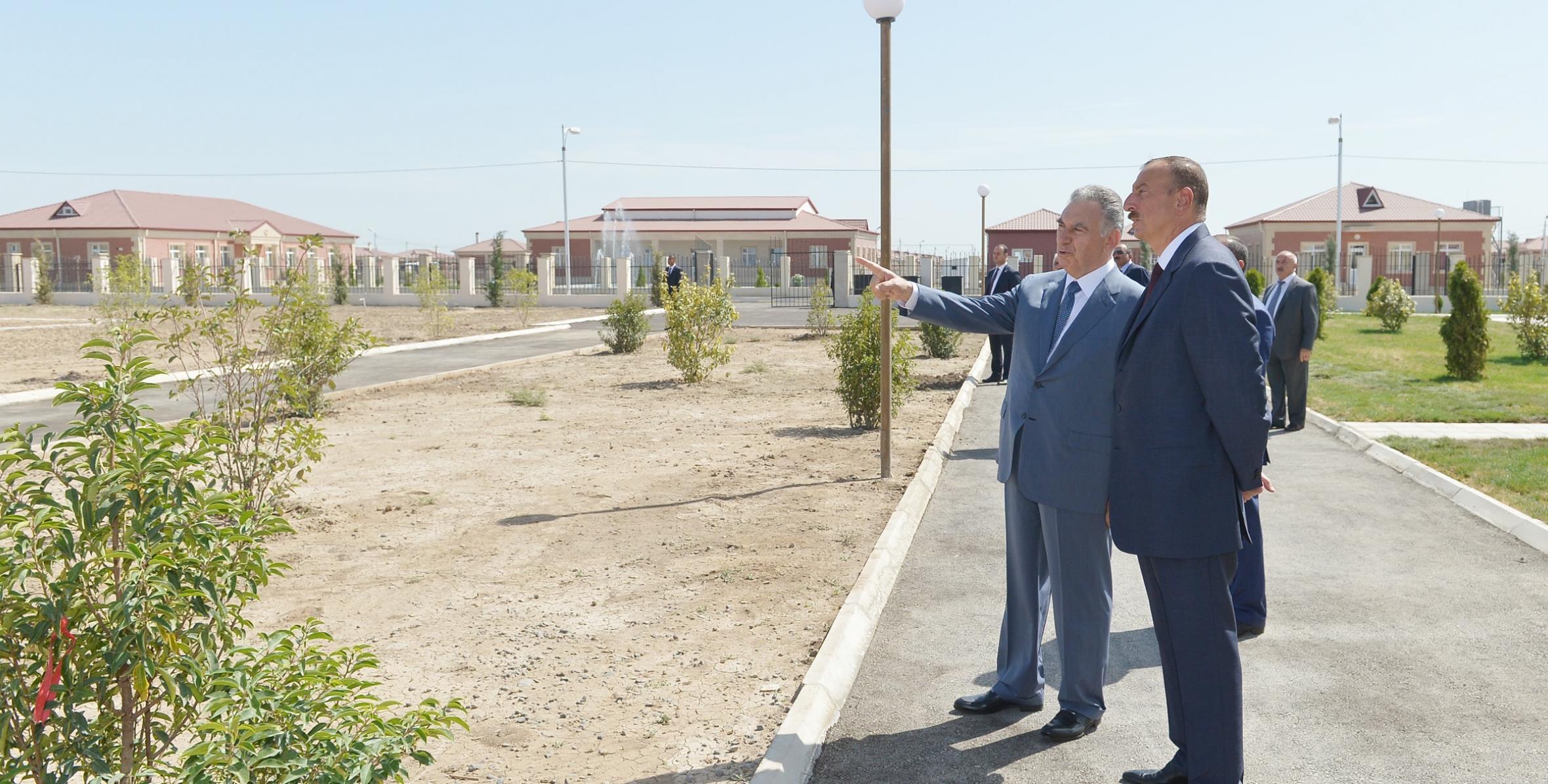 Ильхам Алиев принял участие в открытии нового поселка в Агдамском районе для 632 семей вынужденных переселенцев