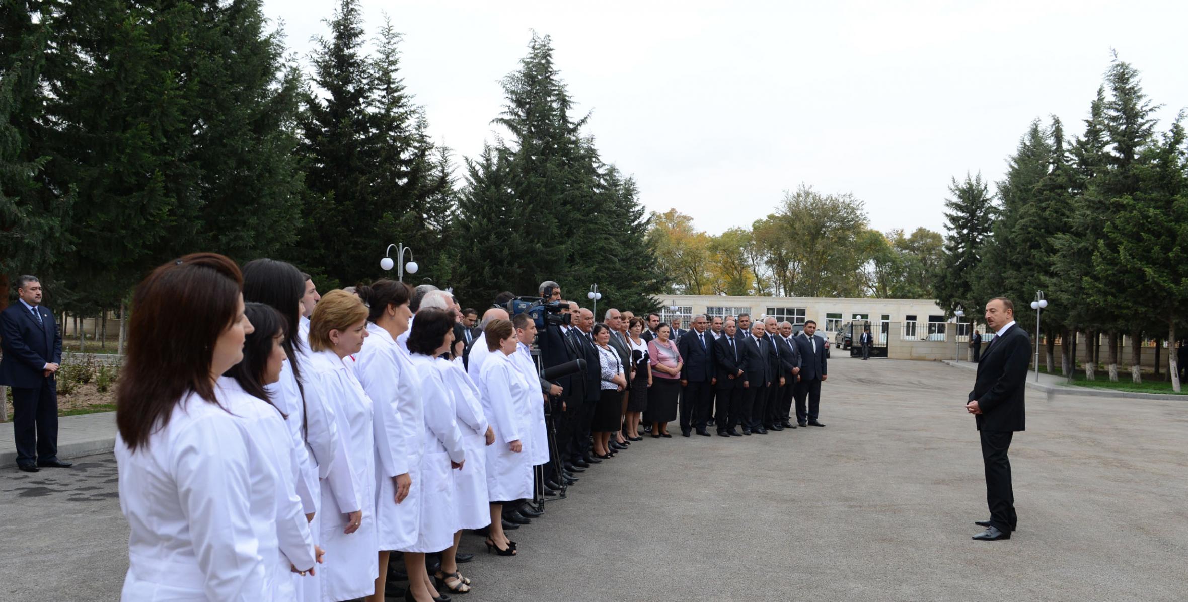 Speech by Ilham Aliyev at Saatli central district hospital after major overhaul