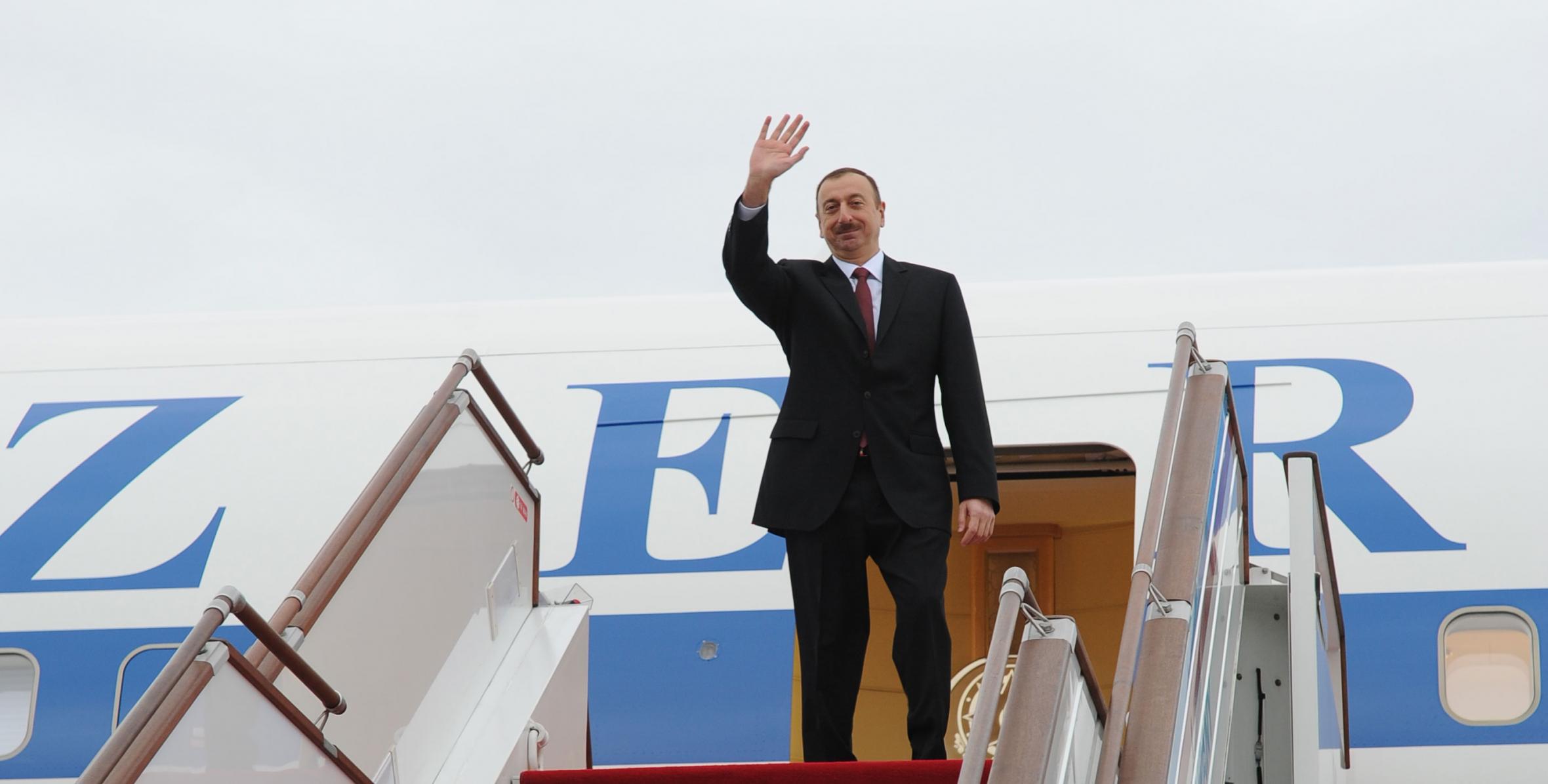 Ilham Aliyev left for Turkey on a visit