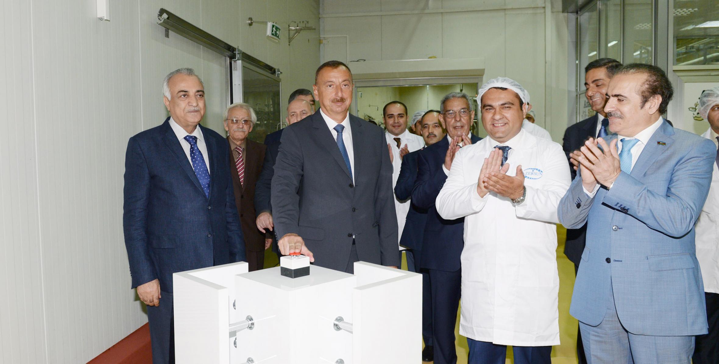 As part of a visit to Kurdamir, Ilham Aliyev reviewed a livestock breeding and dairy complex