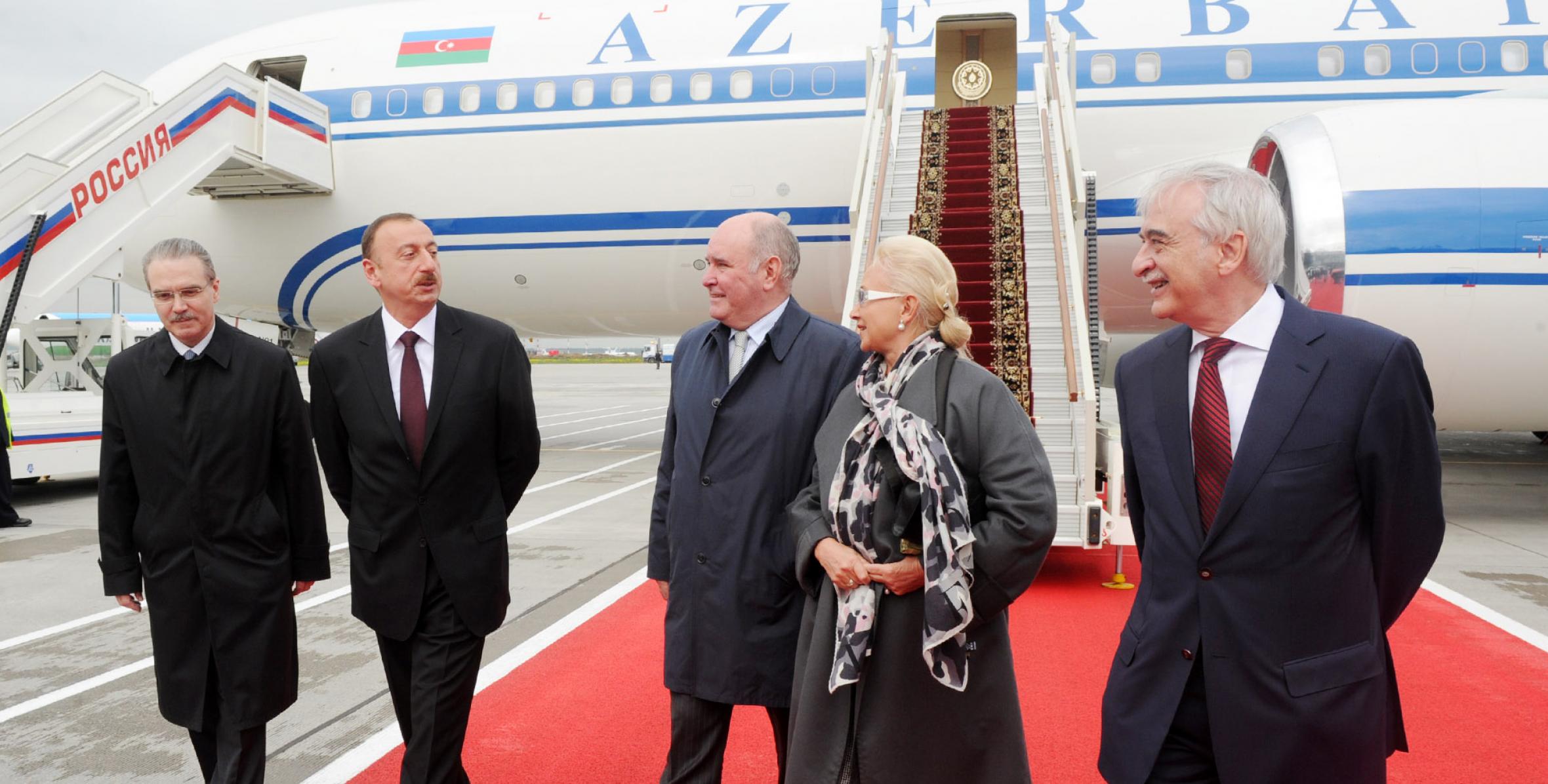 Ilham Aliyev has arrived in the Russian capital, Moscow