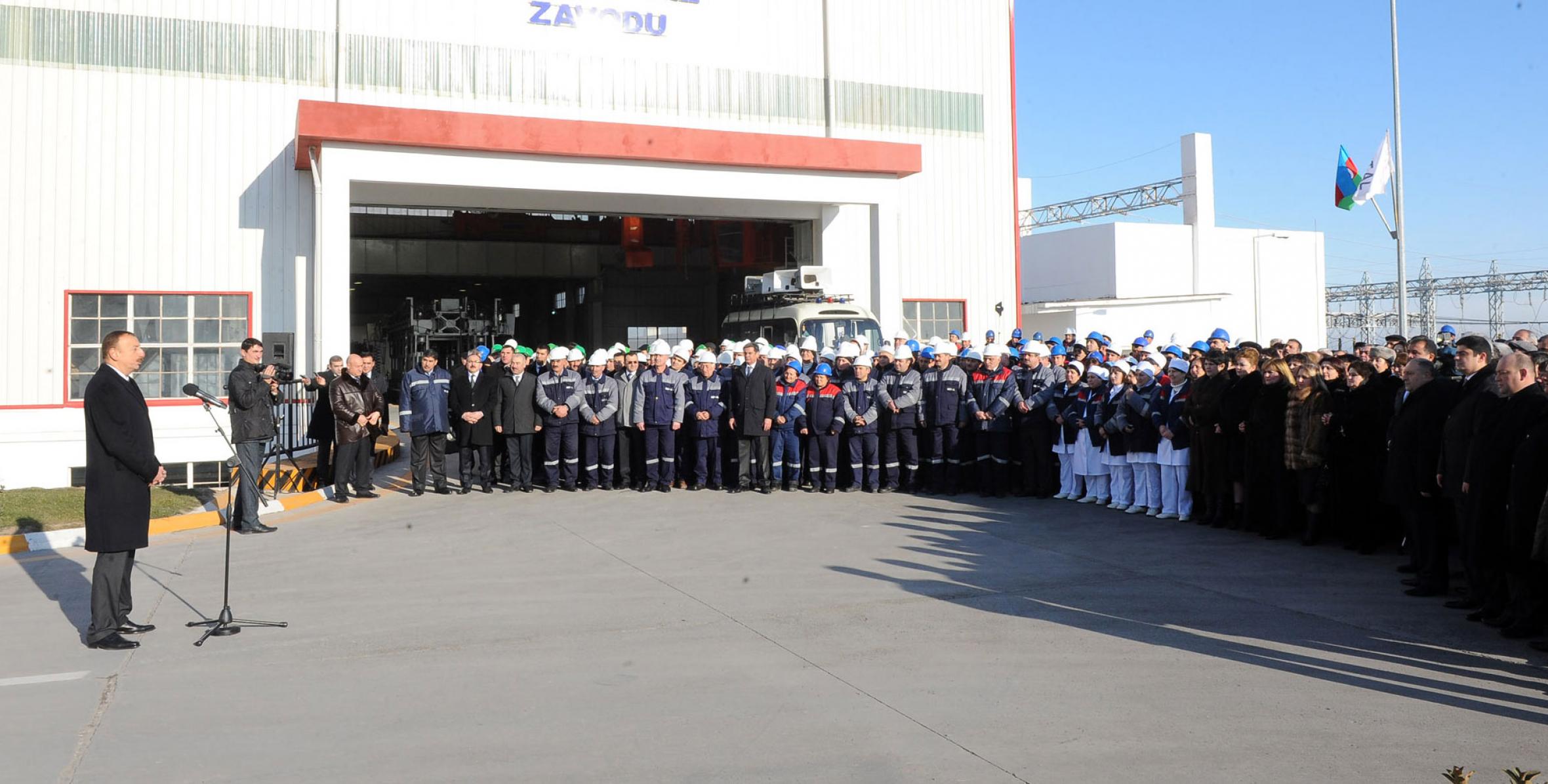 Speech by Ilham Aliyev at the opening of Ganja Aluminium Plant of DET AL Aluminium LLC