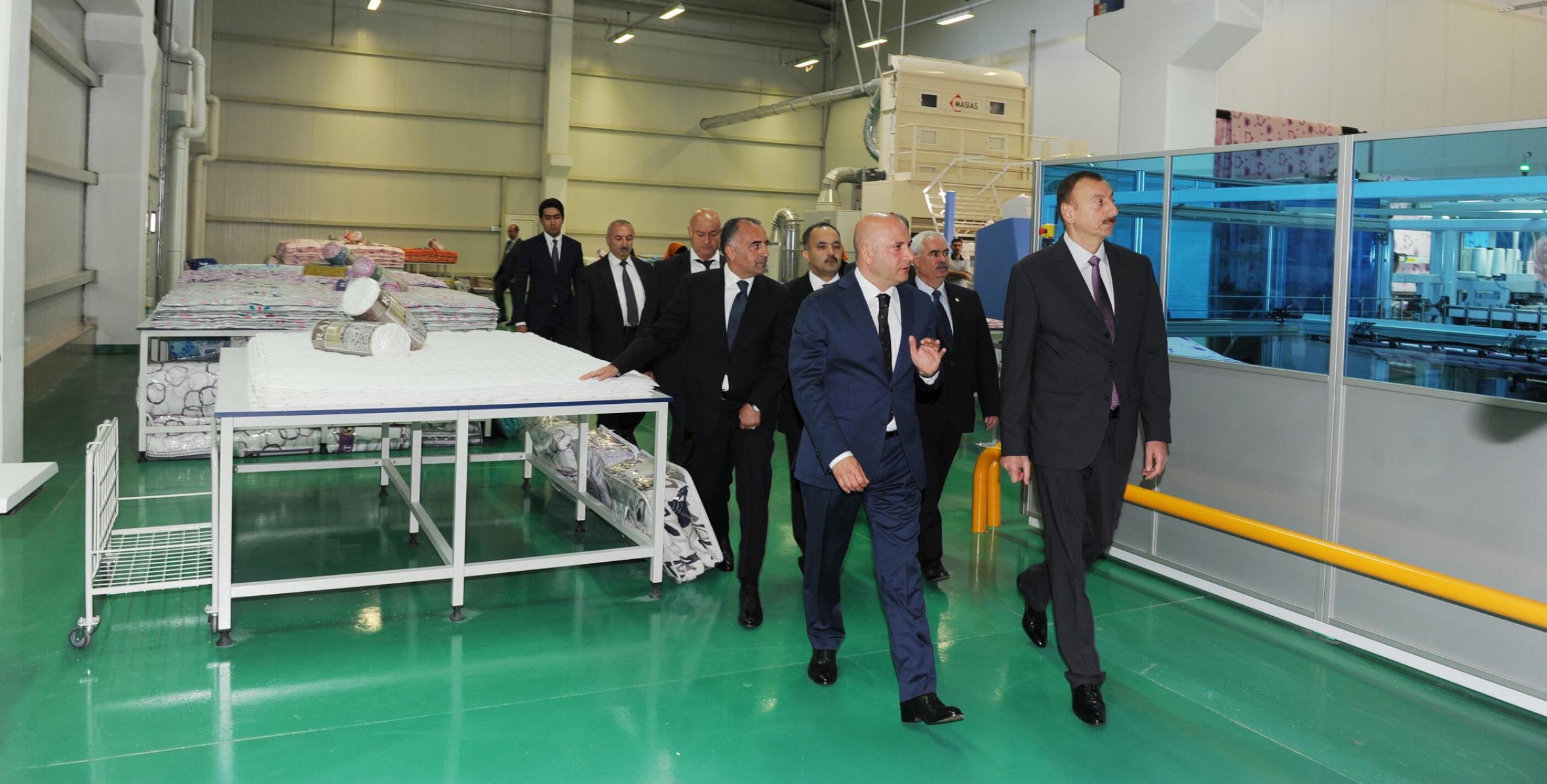 Ильхам Алиев принял участие в открытии в Сумгайыте Текстильного парка Gilan