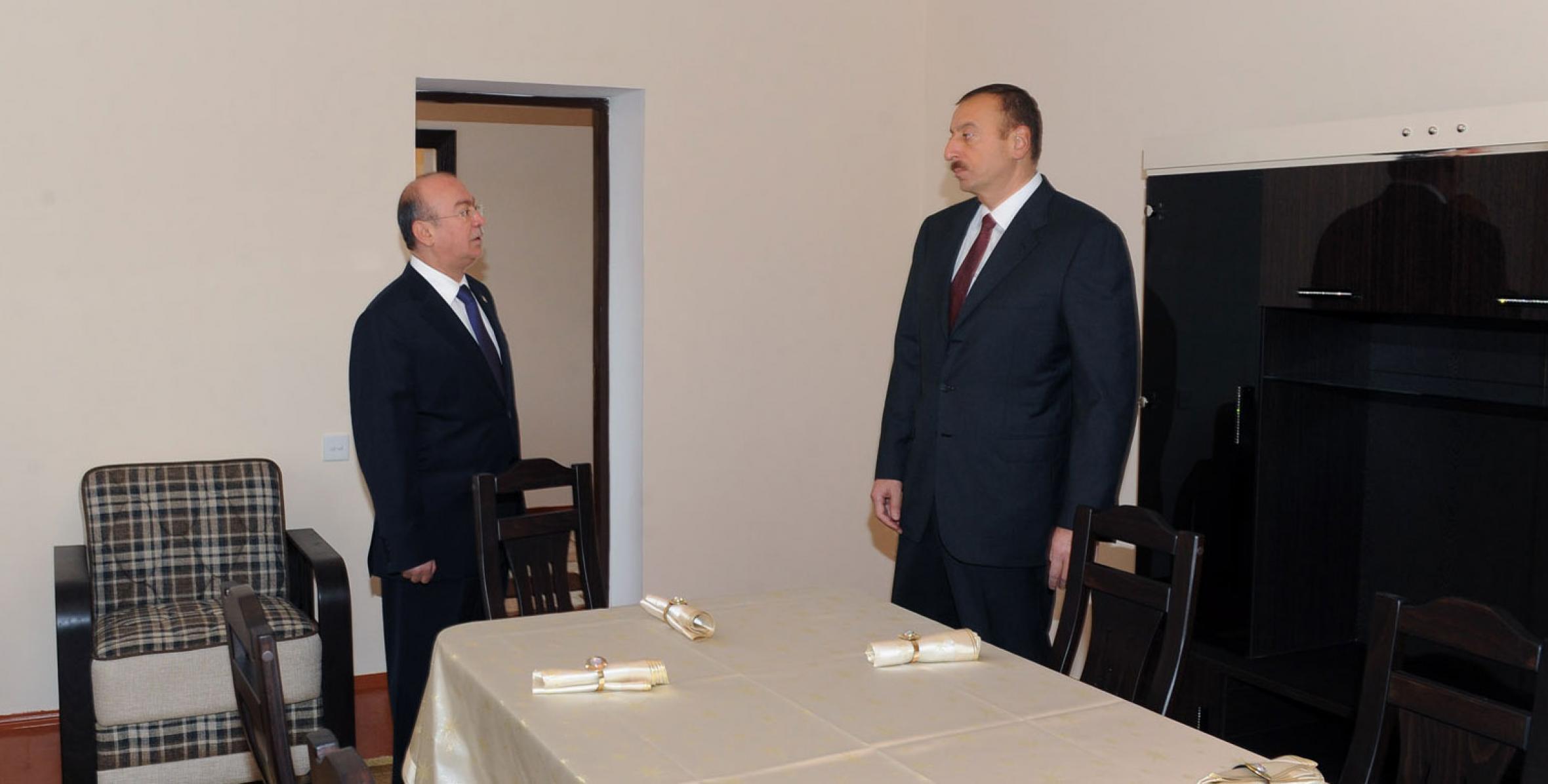 Ilham Aliyev participated in the opening of a new settlement built for citizens whose houses were destroyed in Salyan region