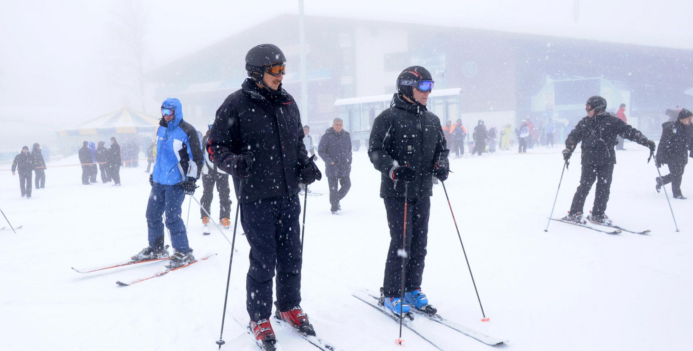 Presidents of Azerbaijan, Russia and Armenia visited the Ski Center in Sochi