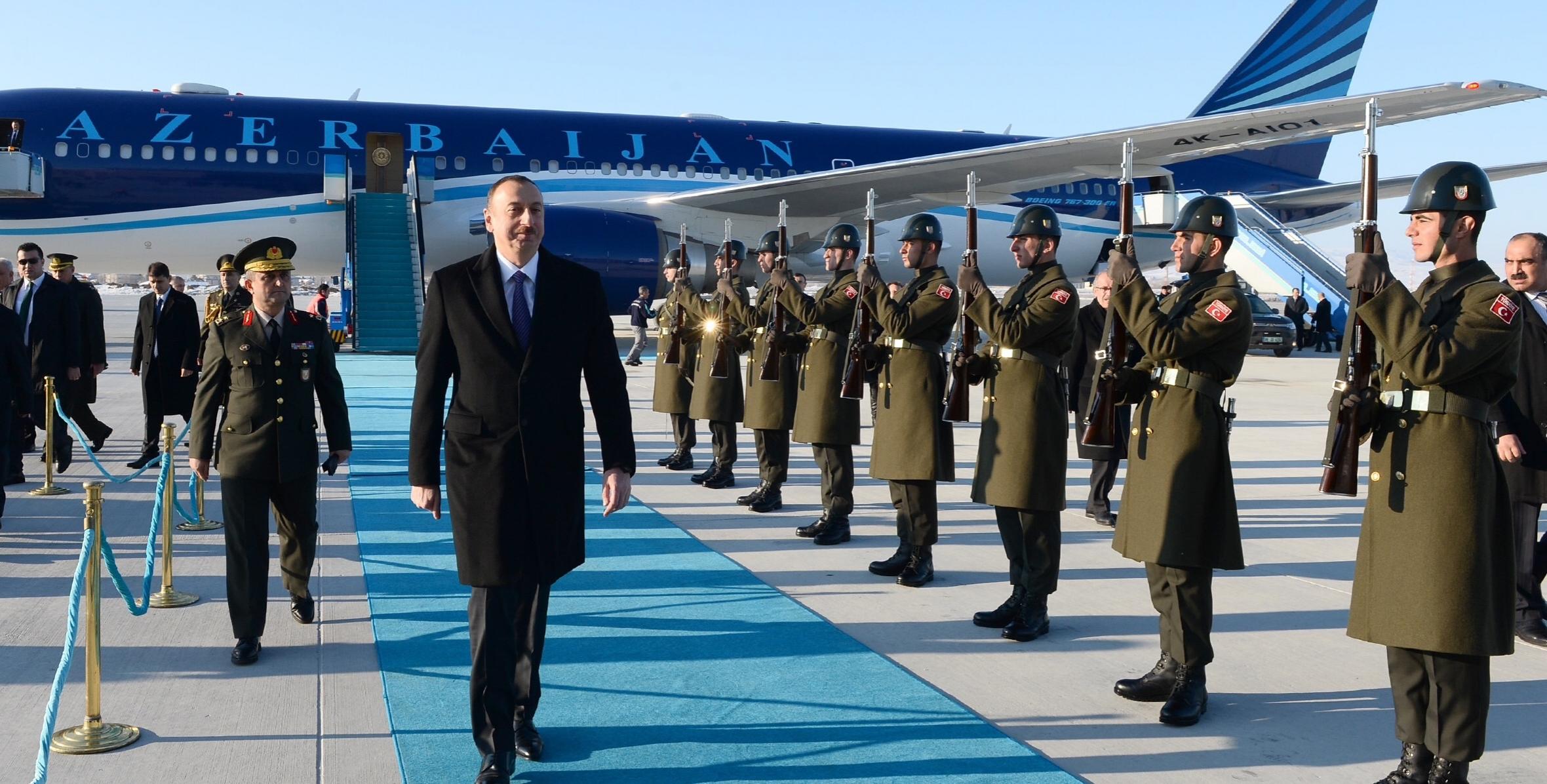 Ilham Aliyev arrived in Turkey on a state visit