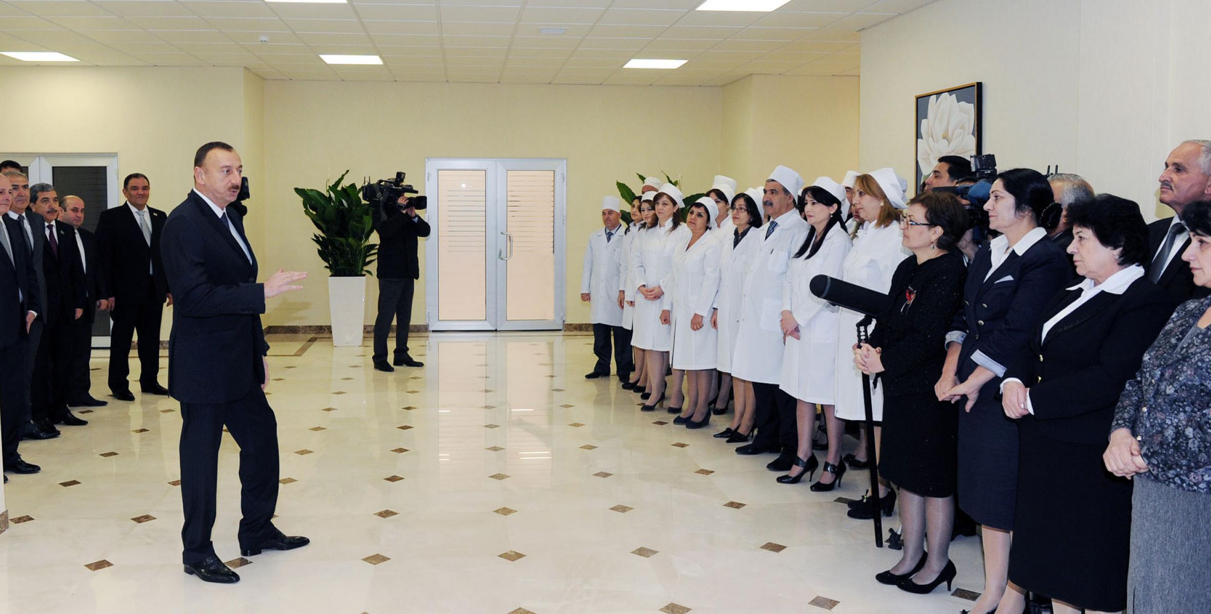 Речь Ильхама Алиева на открытии Агдашской центральной районной больницы