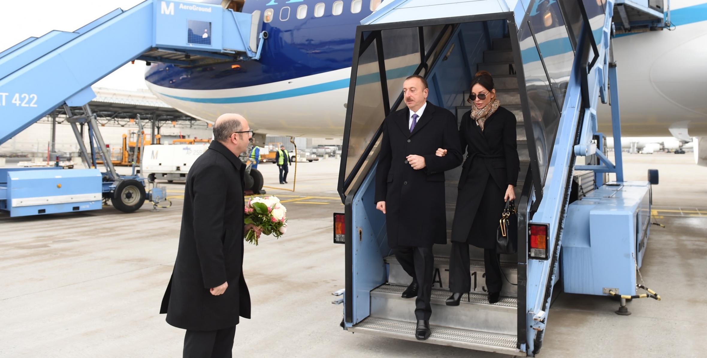 Ильхам Алиев  прибыл в Германию с рабочим визитом