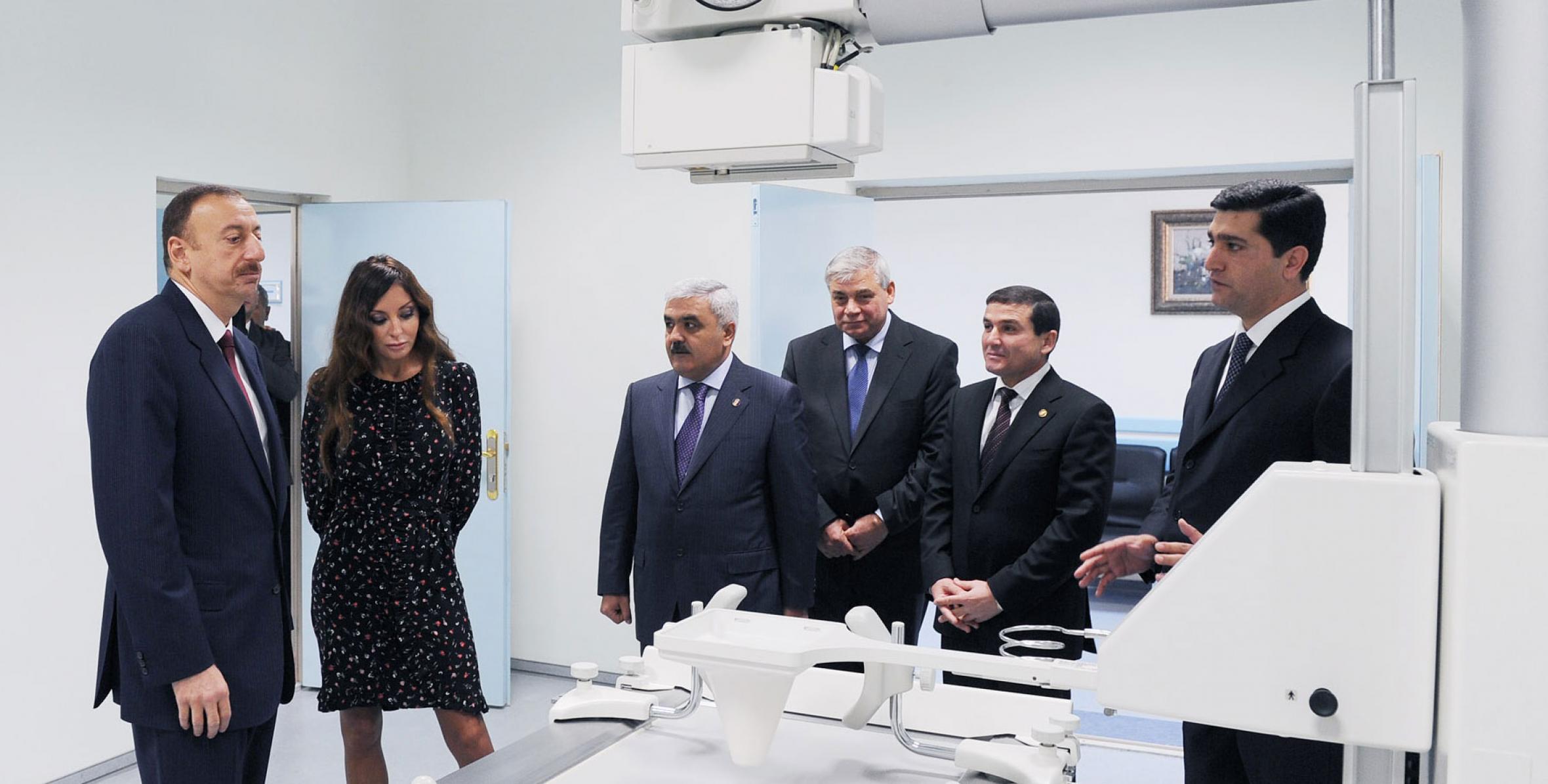 Ilham Aliyev participated at the opening of Medical Center in Horadiz city
