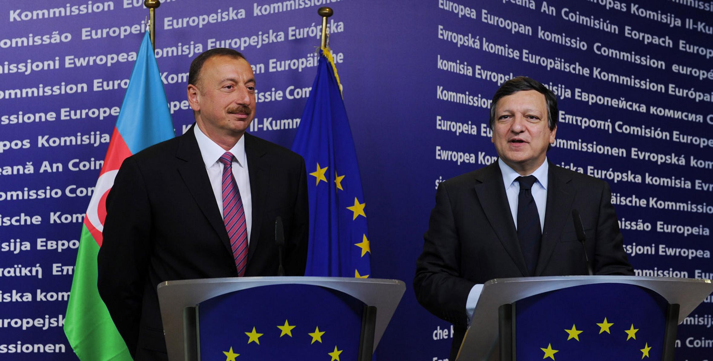 Ilham Aliyev and President of the European Commission Jose Manuel Barroso gave joint press conference