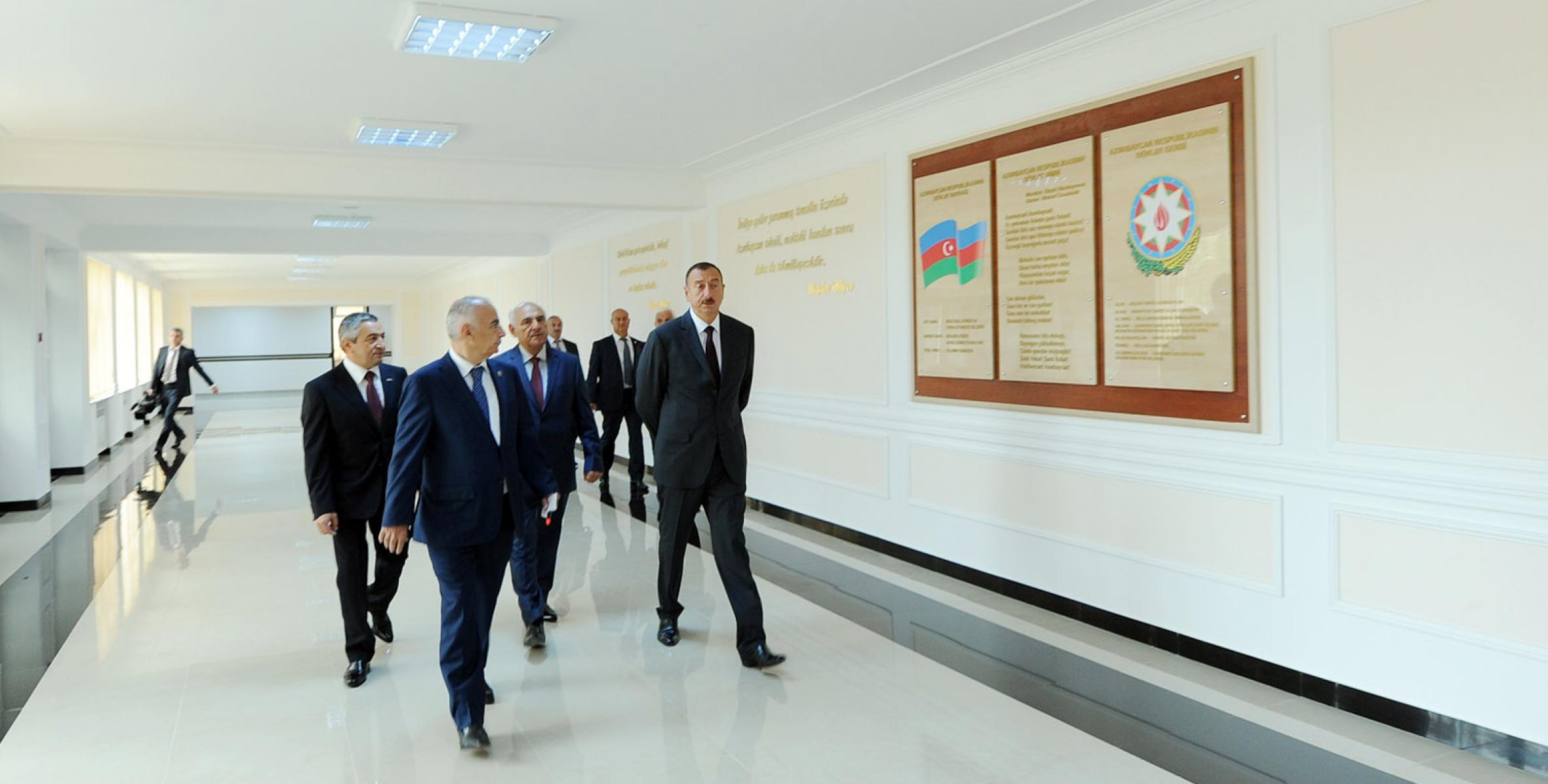 Ilham Aliyev reviewed secondary schools No 252 and 80 in the Sabunchu district of Baku after major overhaul and reconstruction