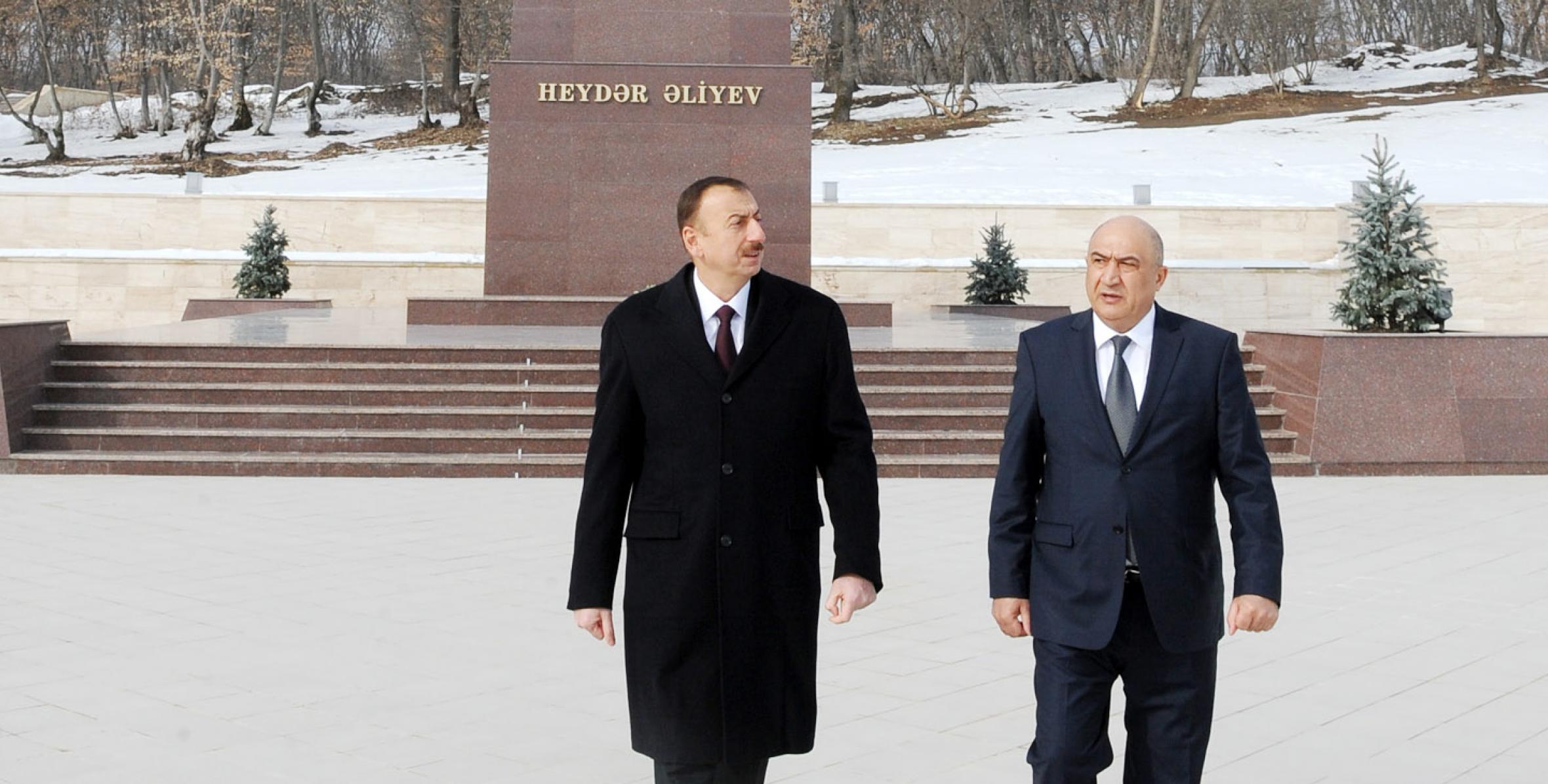 Ильхам Алиев прибыл в Гусарский район
