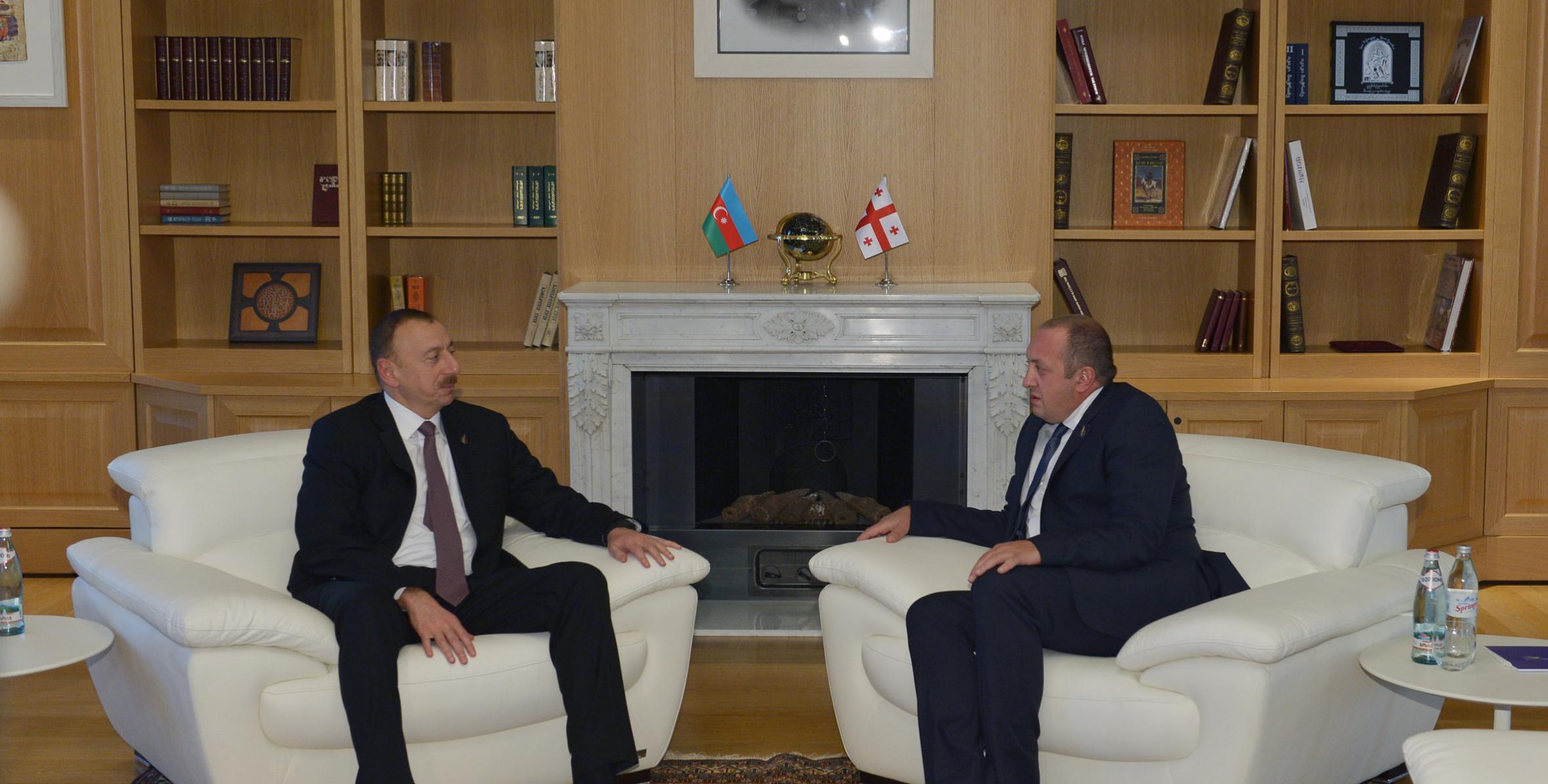 Meeting of Ilham Aliyev and President of Georgia Giorgi Margvelashvili was held in Tbilisi