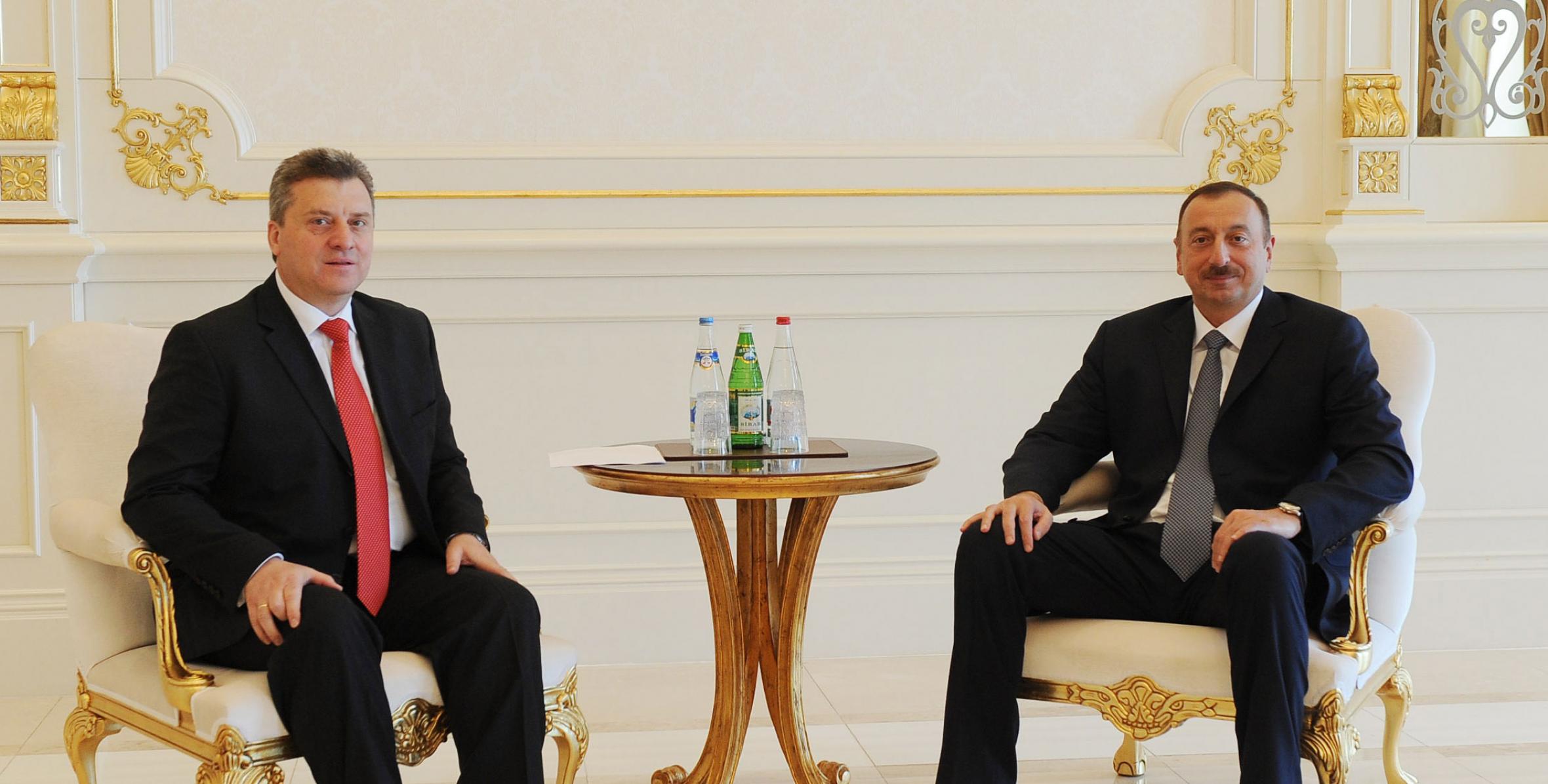 Ilham Aliyev received President of the Former Yugoslav Republic of Macedonia, Gjorge Ivanov