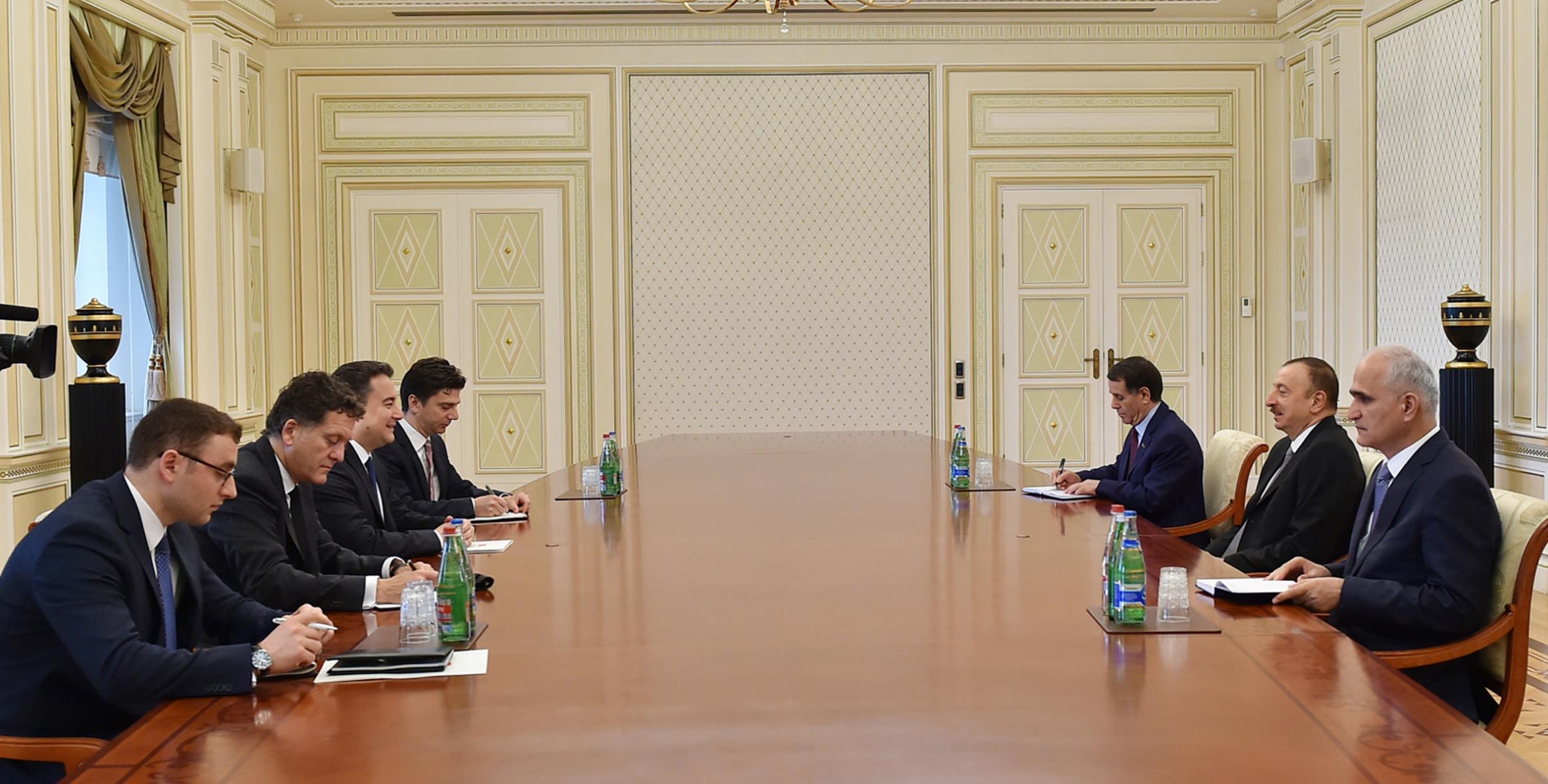 Ilham Aliyev received a delegation led by the Deputy Prime Minister of Turkey