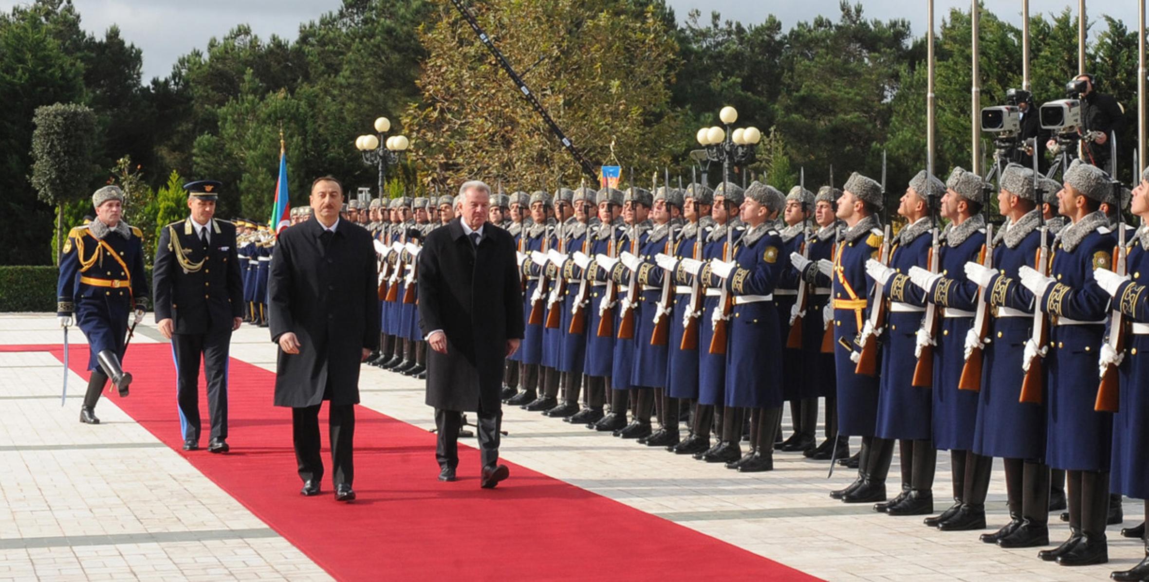 Official welcoming ceremony of President of the Republic of Hungary Pal Schmitt was held