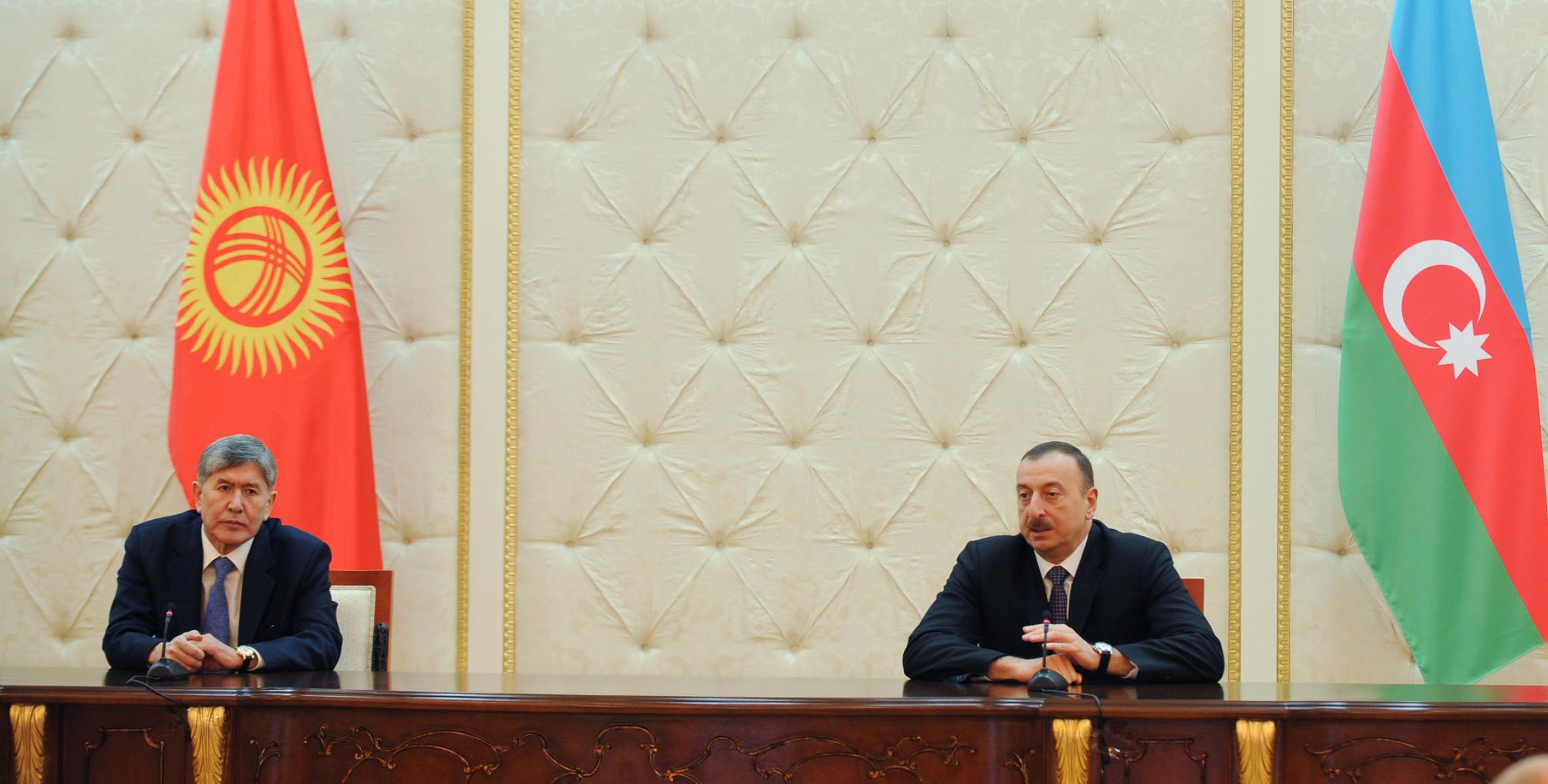 Press conference of the Presidents of Azerbaijan and Kyrgyzstan was held