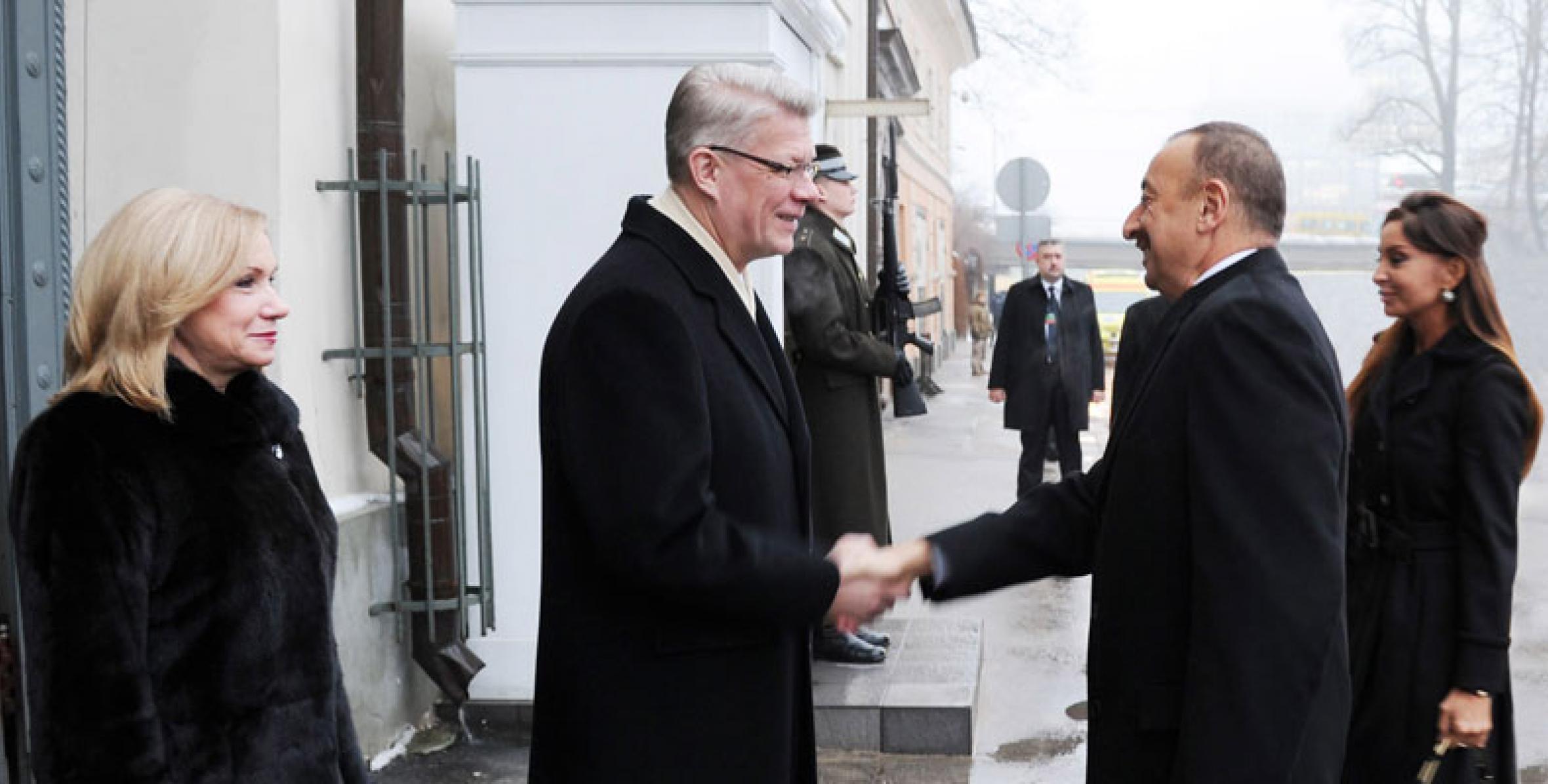 Official welcome ceremony was held for Ilham Aliyev in Riga