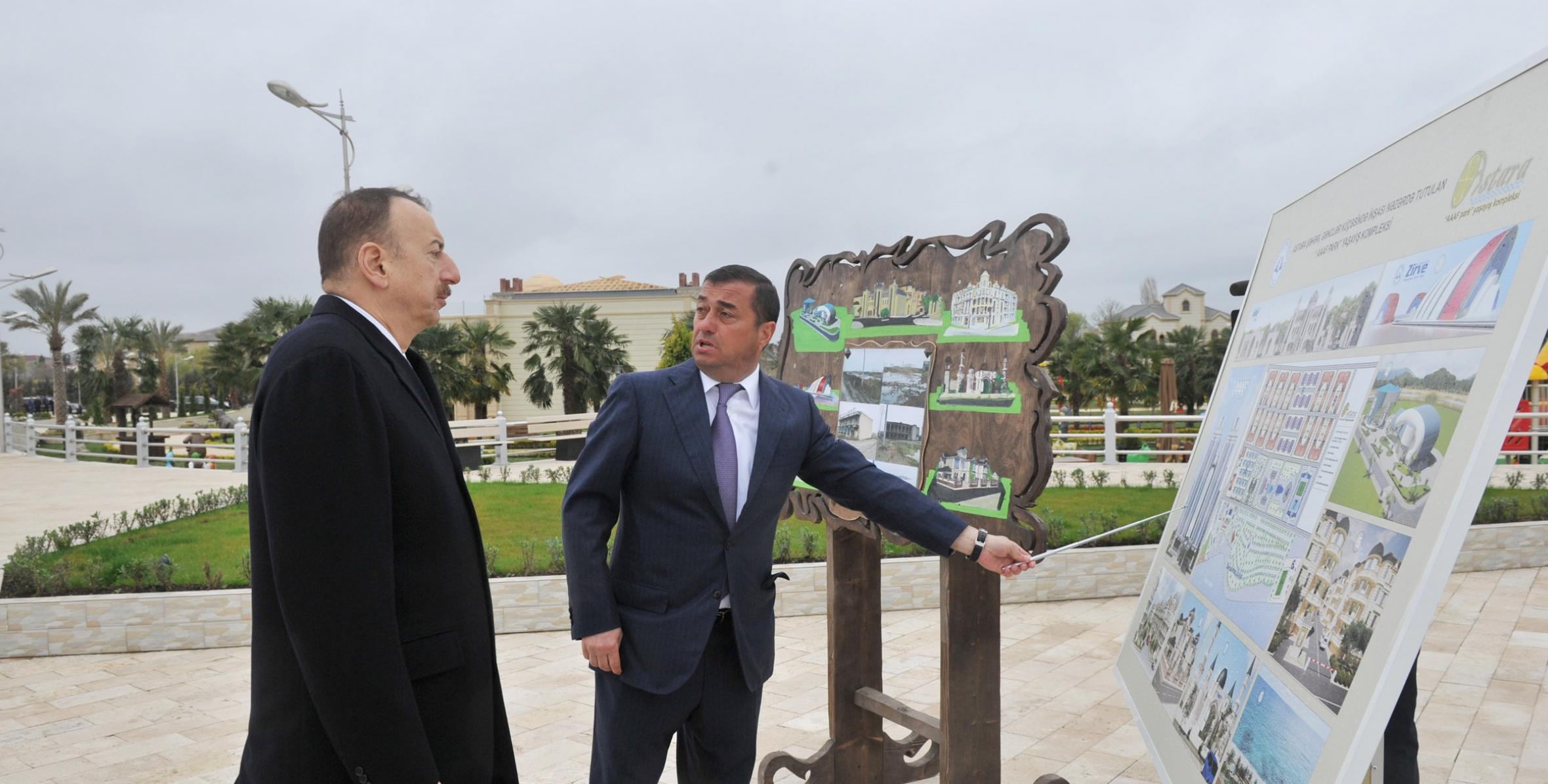 Ильхам Алиев ознакомился с условиями, созданными в комплексе приморского парка-бульвара в Астаре