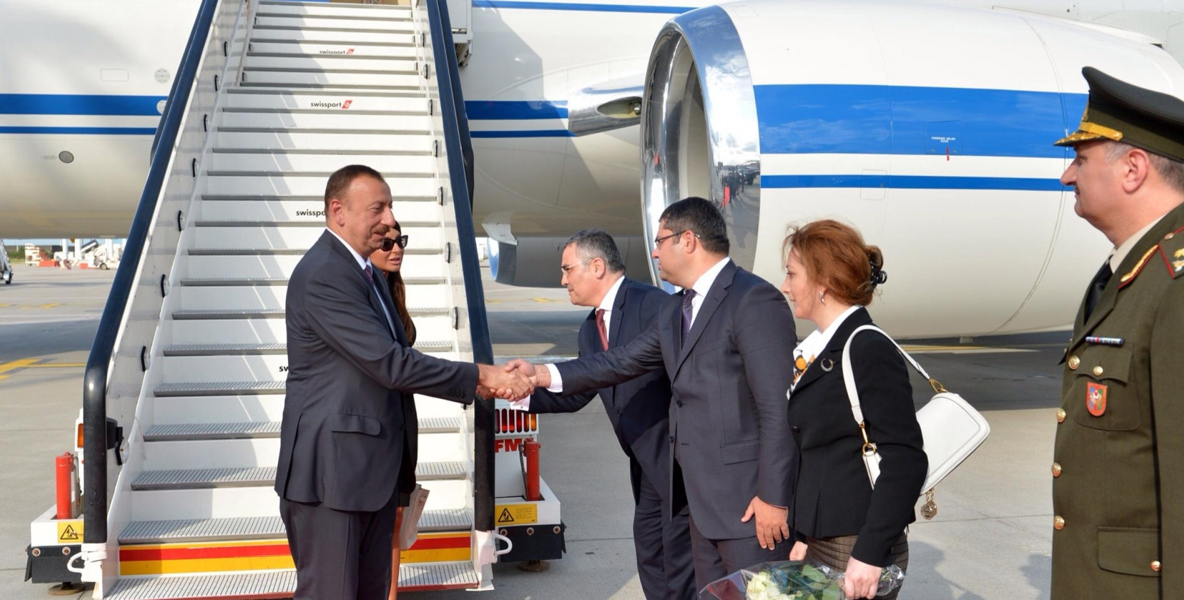 Ilham Aliyev arrived in Belgium on a working visit