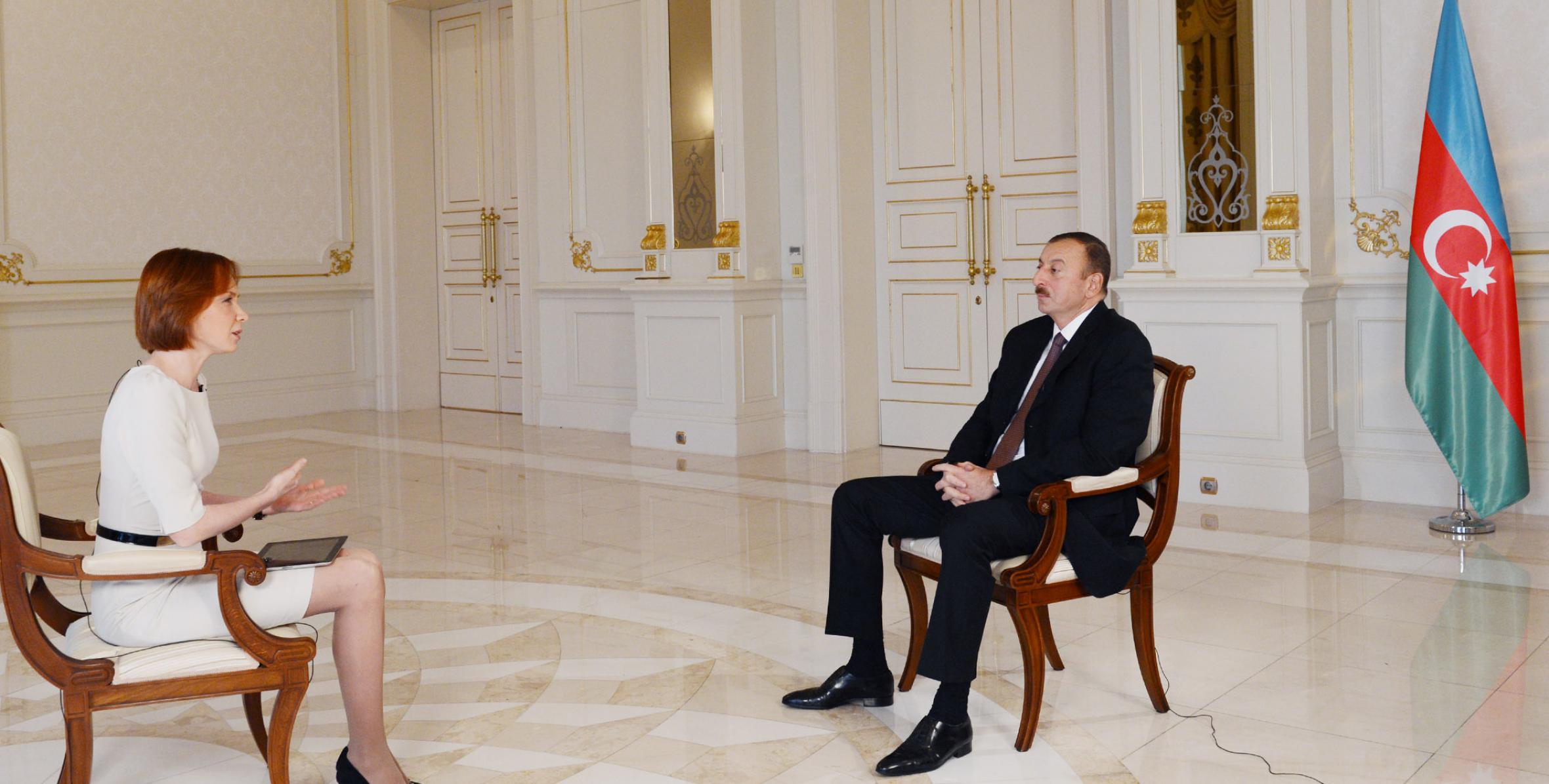 Ilham Aliyev was interviewed by Russia-24 TV channel