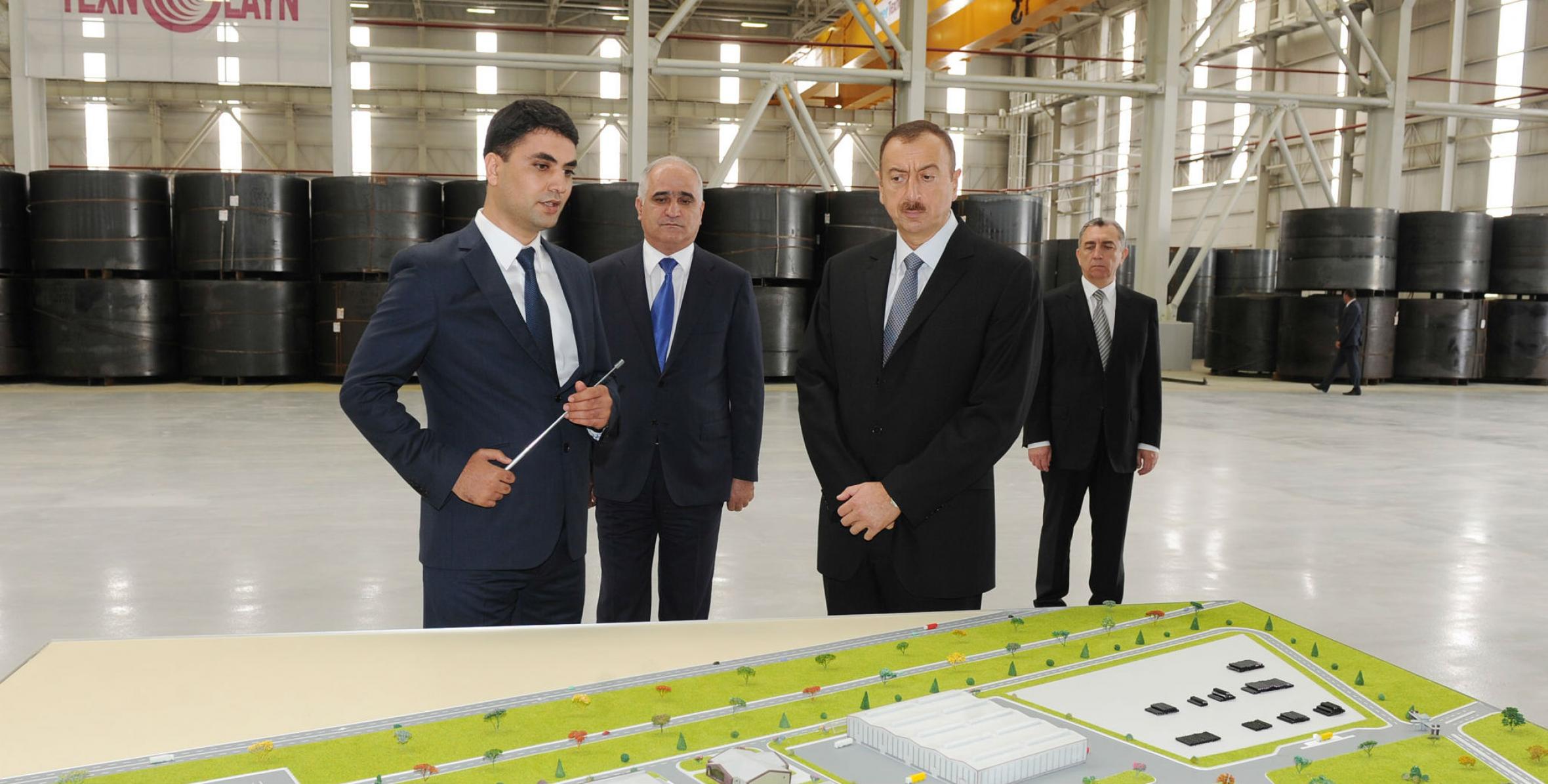 Ильхам Алиев принял участие в открытии завода по производству стальных труб Общества с ограниченной ответственностью «Азертехнолайн»