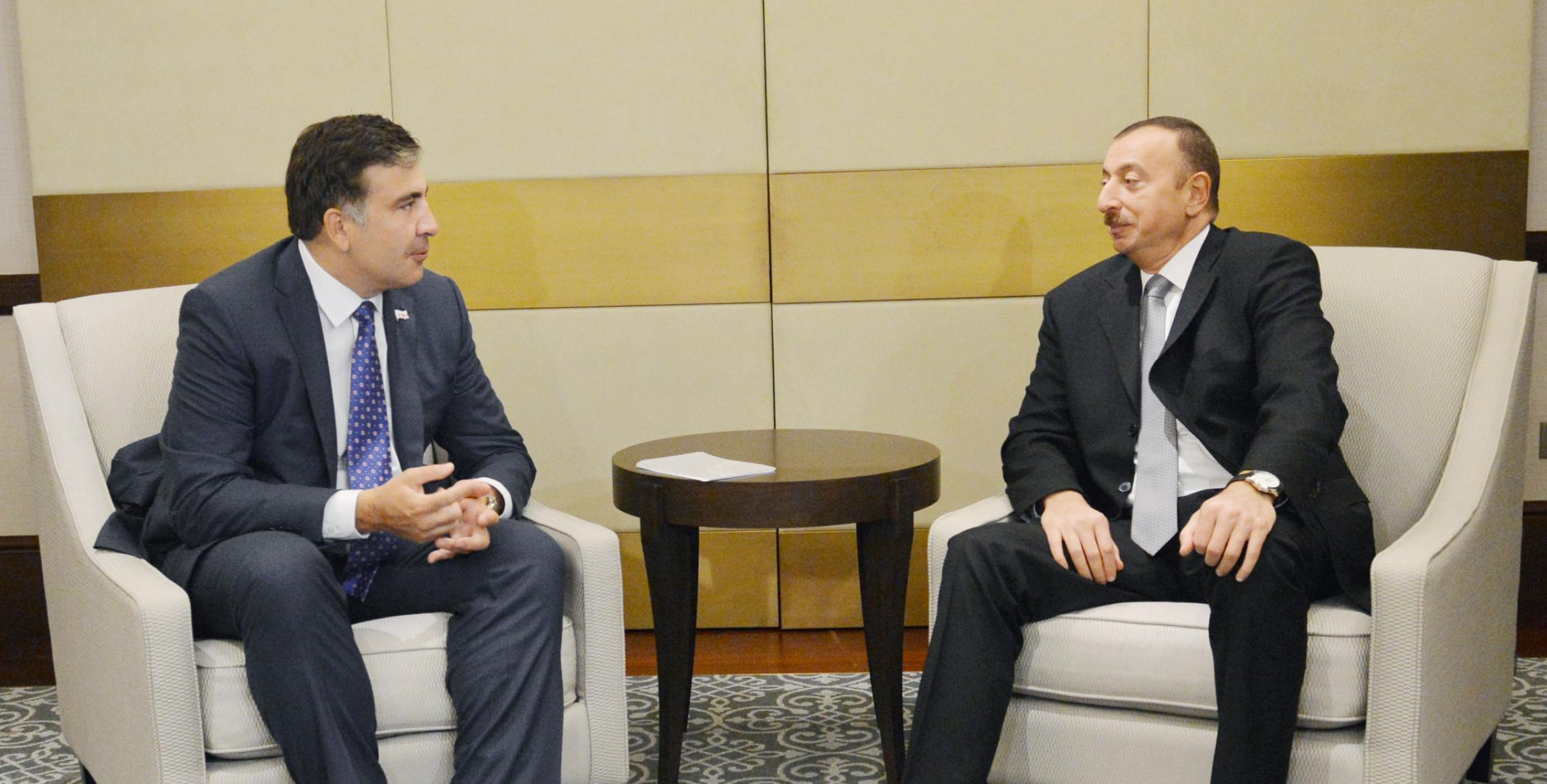 Ilham Aliyev met with President of Georgia Mikheil Saakashvili