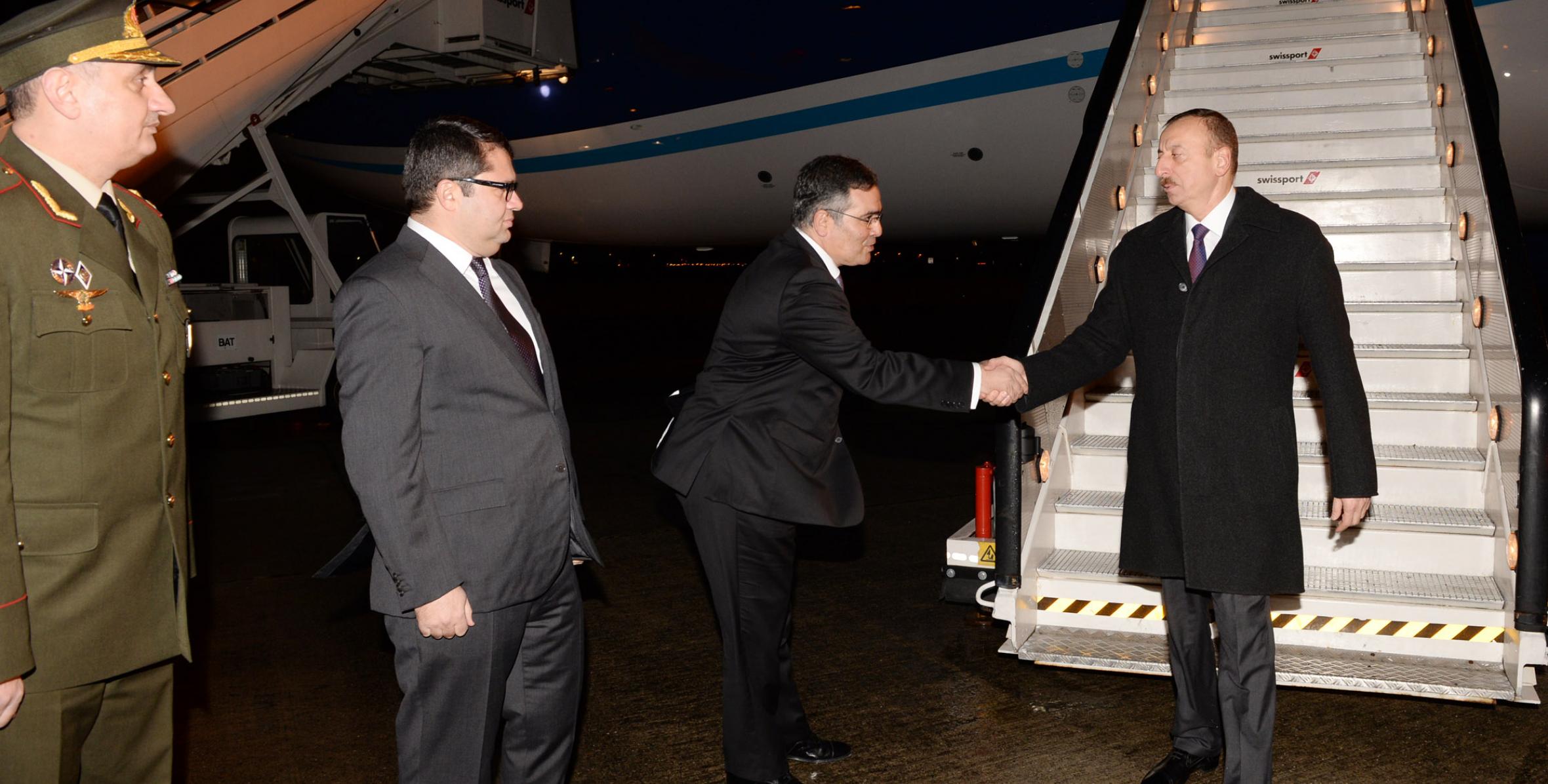 Ilham Aliyev arrived to Belgium on a working visit