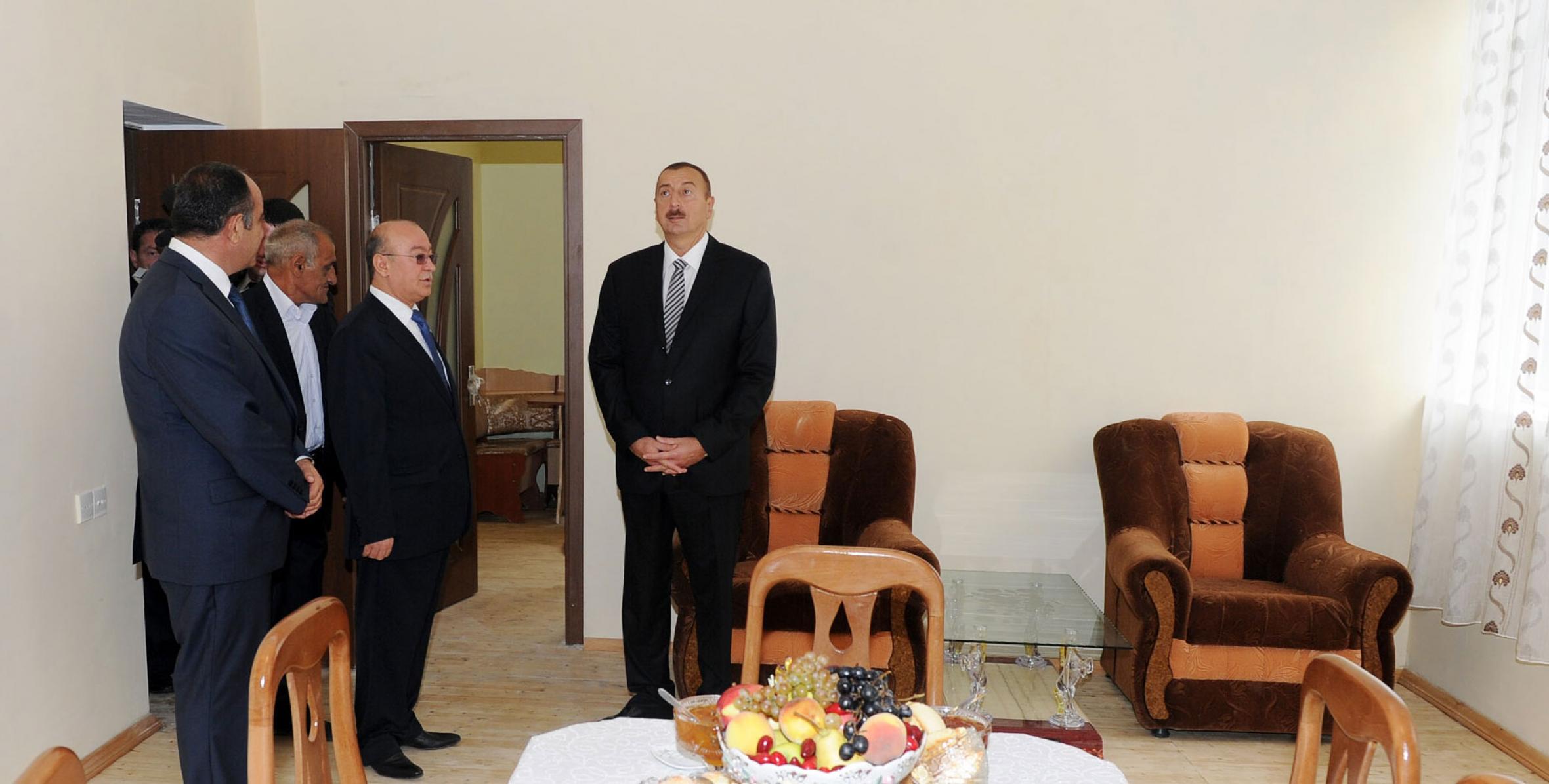 Ilham Aliyev visited a new private house in the earthquake-affected Gulluk village of Gakh District