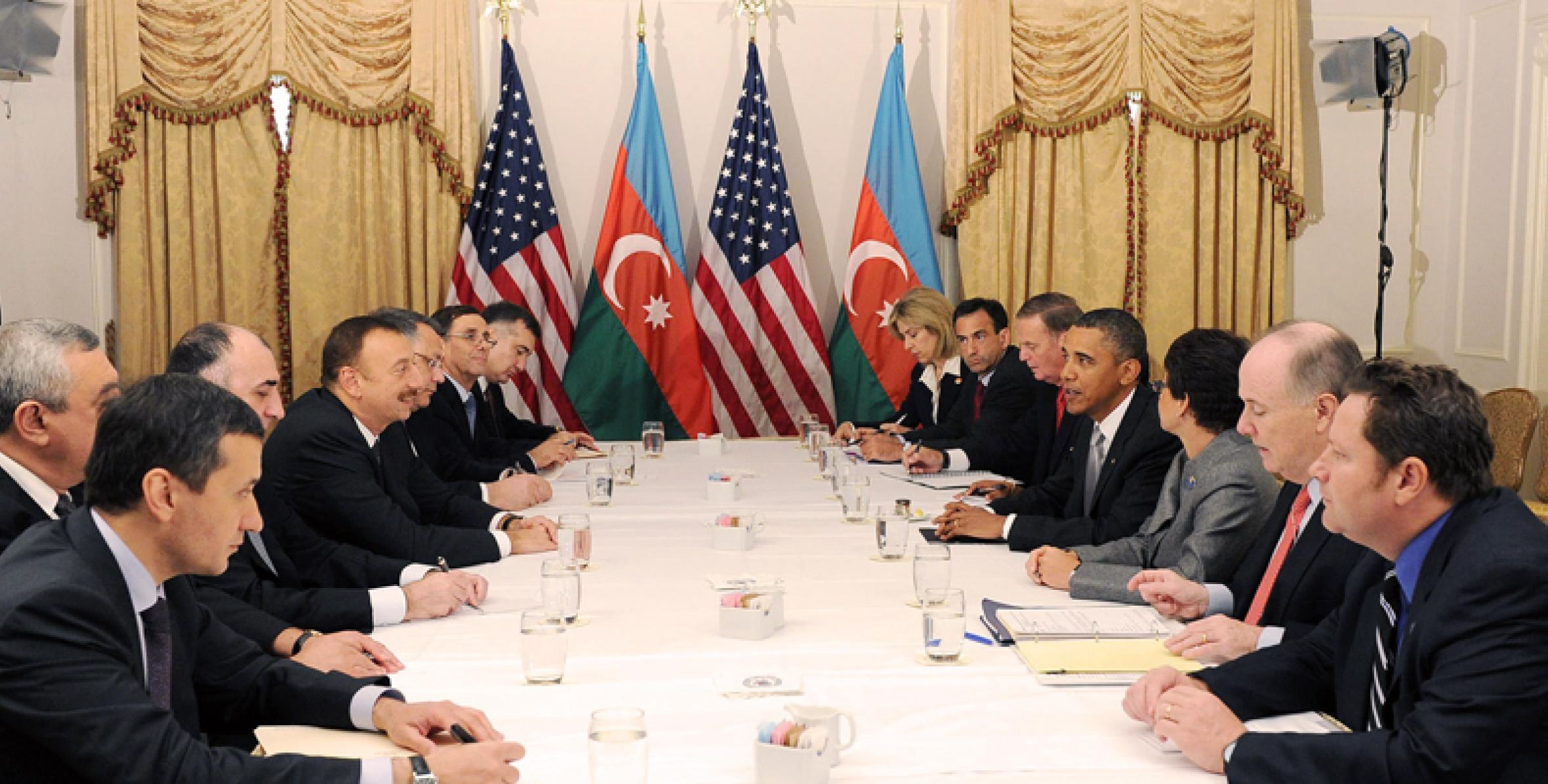 Ilham Aliyev and President of the United States Barack Obama had a meeting