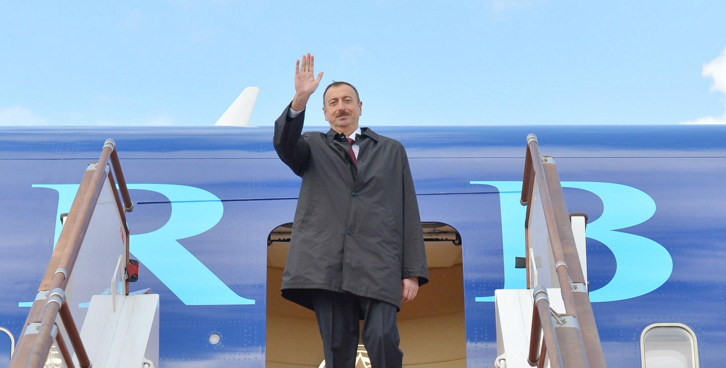 Ilham Aliyev has gone to Ukraine on an official visit