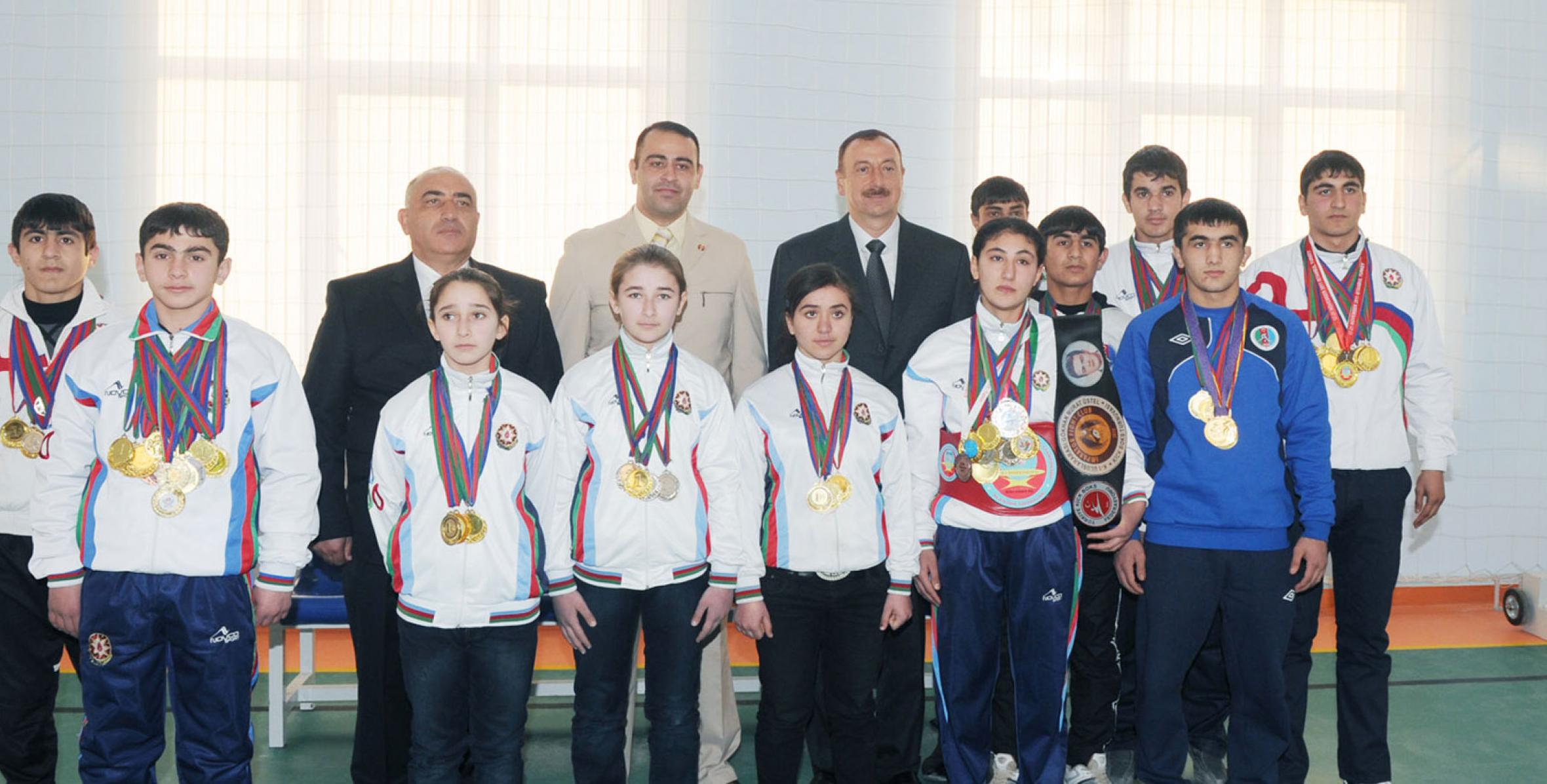 Ilham Aliyev participated at the opening of a new building of secondary school number 3 in Goranboy city