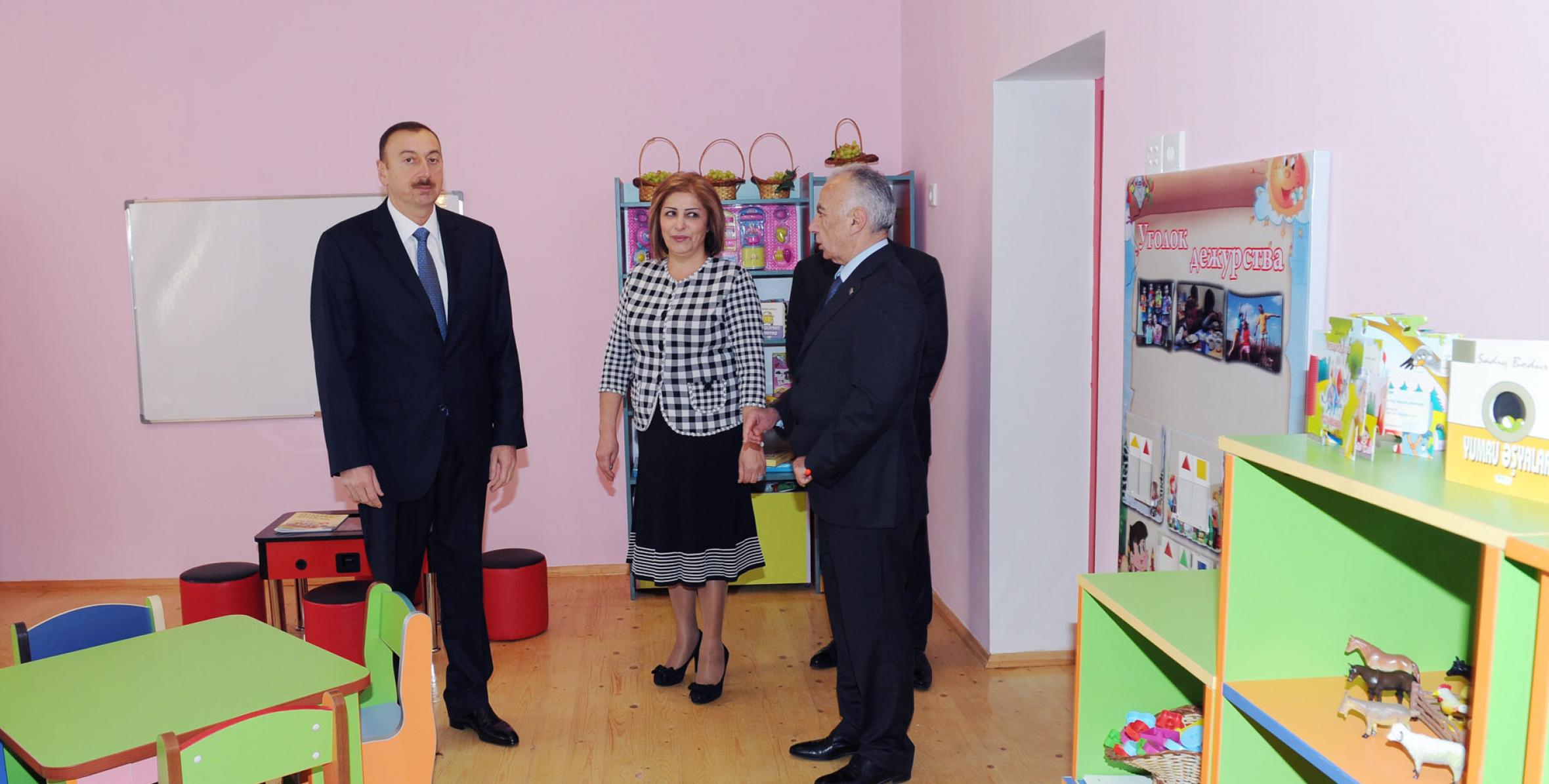 Ilham Aliyev reviewed kindergarten No 96 in the Nasimi district after major overhaul and reconstruction