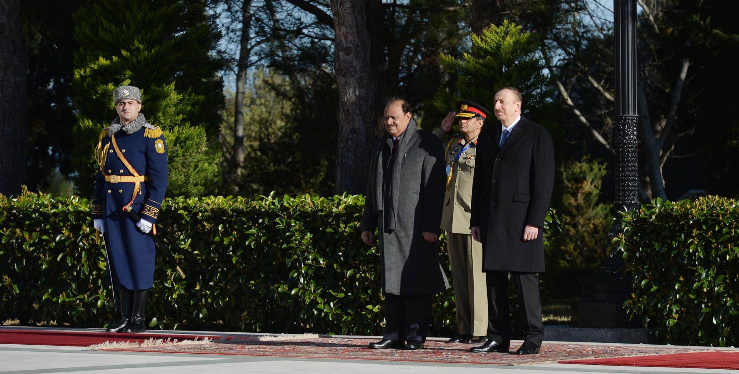 Official welcoming ceremony for President of Pakistan Mamnoon Hussain was held