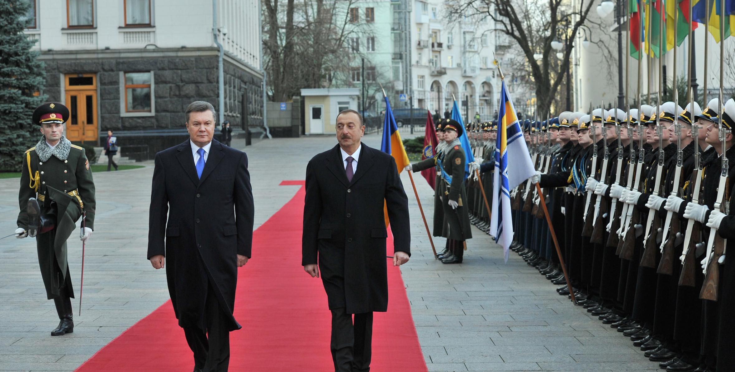 An official ceremony was held to welcome Ilham Aliyev